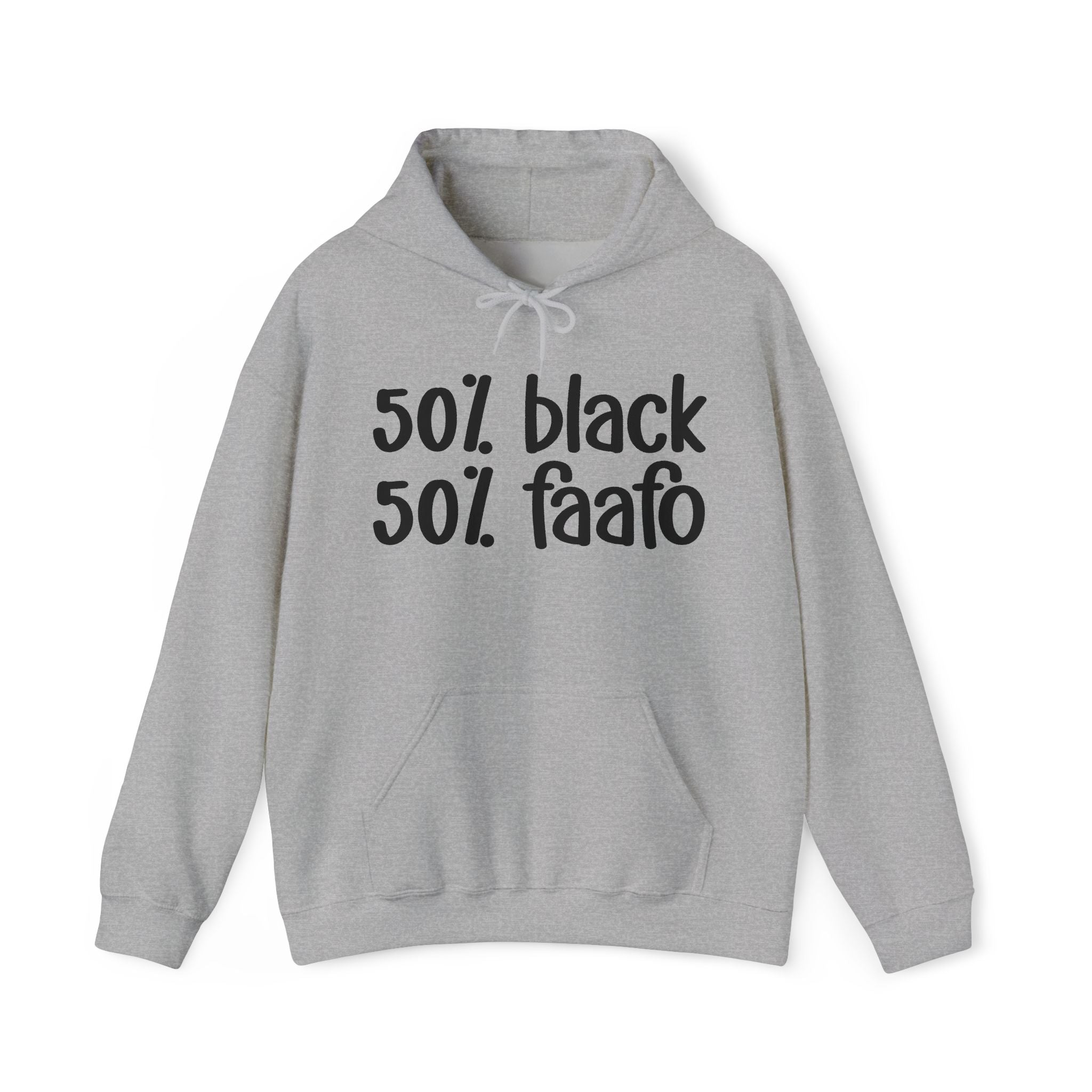 50% Black 50% FAAFO Hoodie