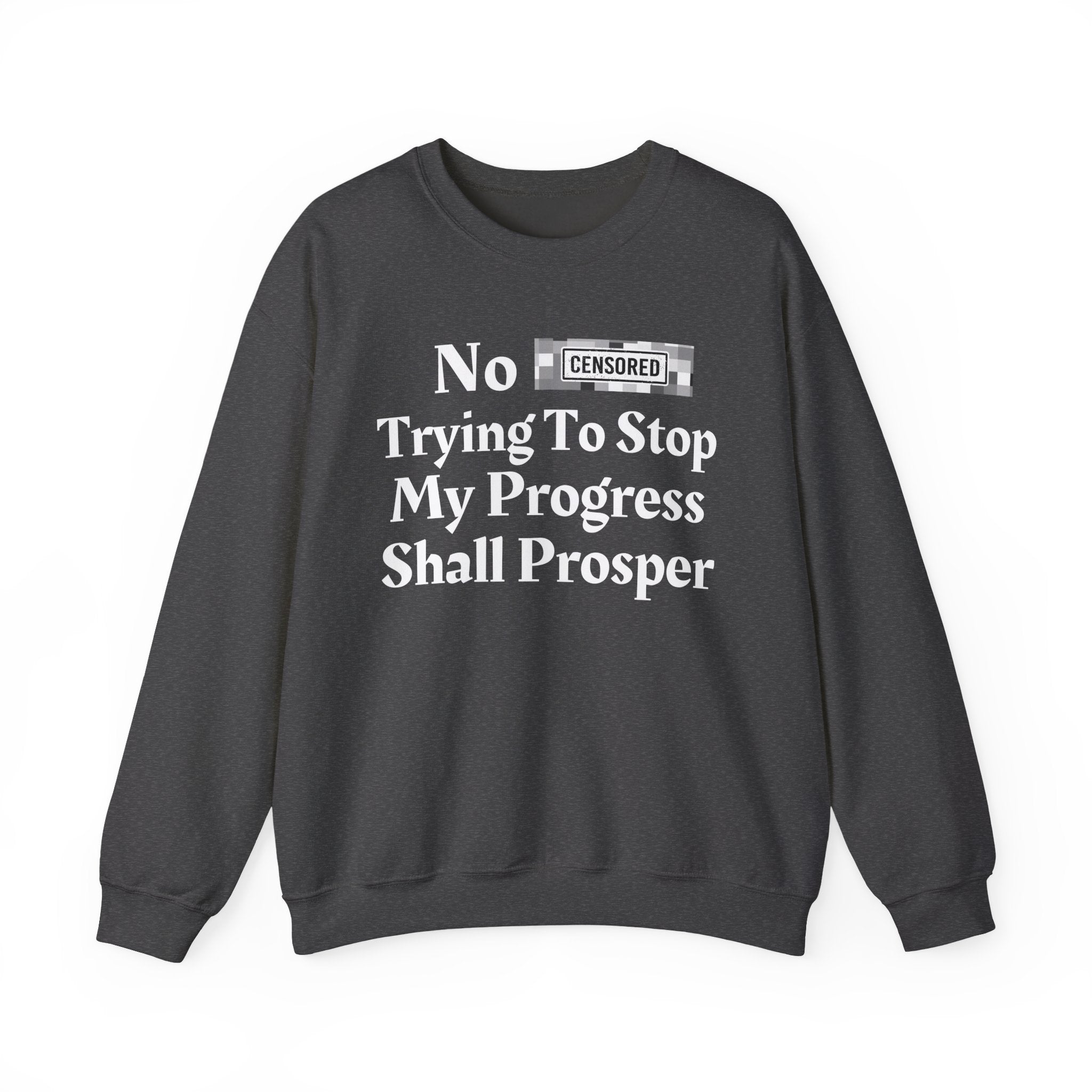 No Bitch Trying To Stop My Progress Shall Prosper — Bold Christian Statement Sweatshirt