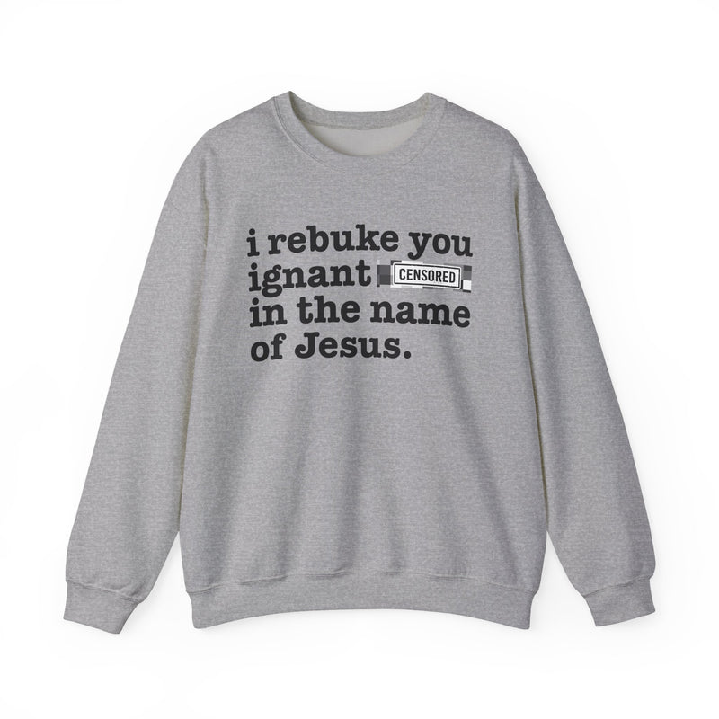 I rebuke you Ignant Bitches in the name of Jesus — Provocative Christian Sweatshirt