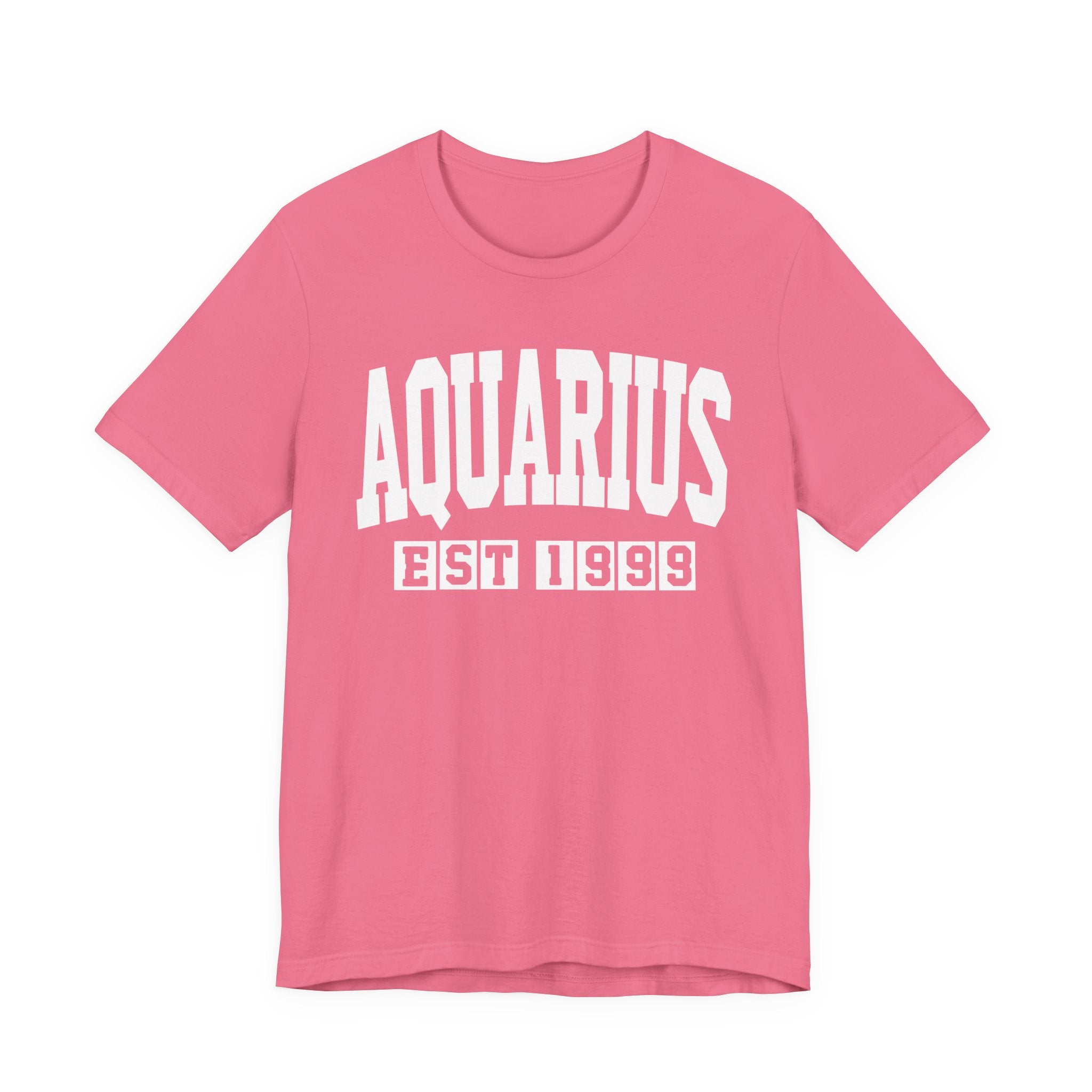 Aquarius EST (YEAR) Personalization — Zodiac Birthday Tee Shirt