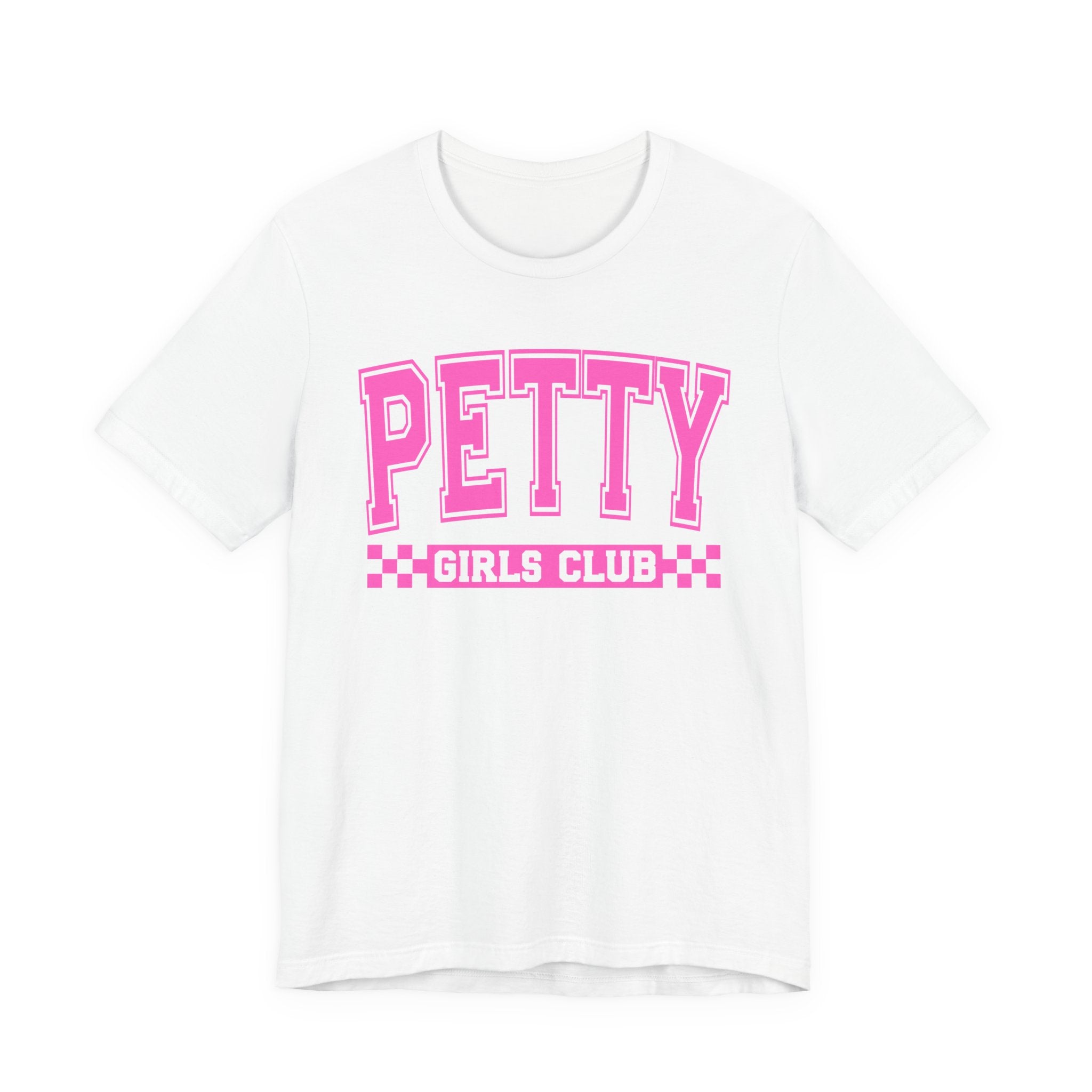 Petty Girls Club - Pink Varsity Statement T-Shirt