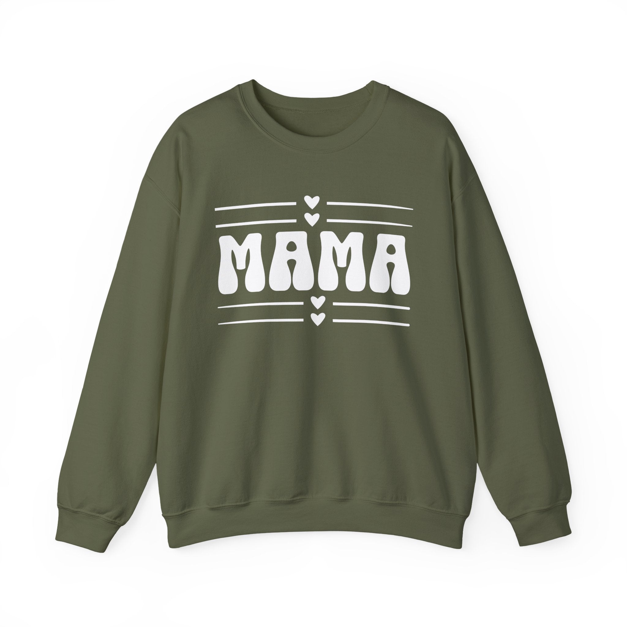 Mama Crewneck Sweatshirt — Retro Hearts Mother's Day Gift