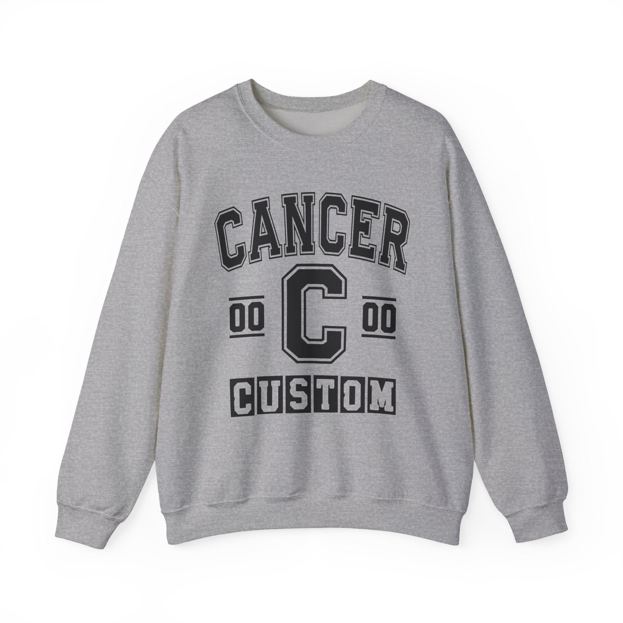 Custom Cancer Varsity Sweatshirt - Customize Birthday Day/Month/Year - Customize Gemini Season/Nation