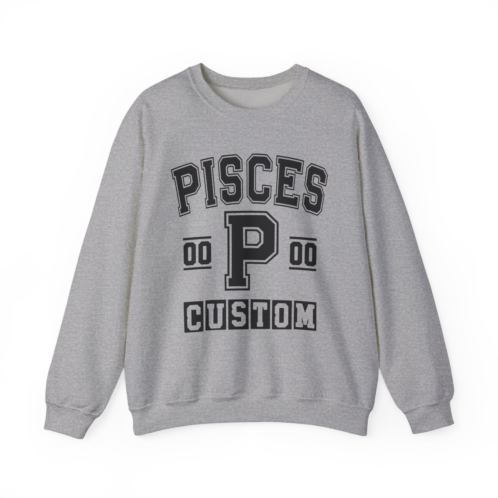 Custom Pisces Varsity Sweatshirt - Customize Birthday Day/Month/Year - Customize Gemini Season/Nation