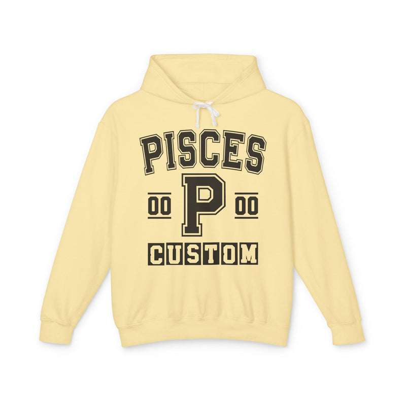 Custom Pisces Varsity Hoodie — Customize Birthday Day/Month/Year — Customize Gemini Season/Nation