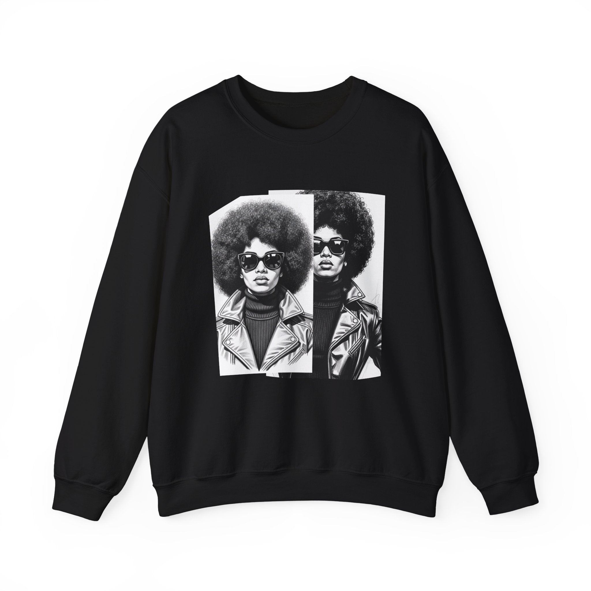 70s Portrait Of Black Woman - African American Woman Pride Sweatshirt