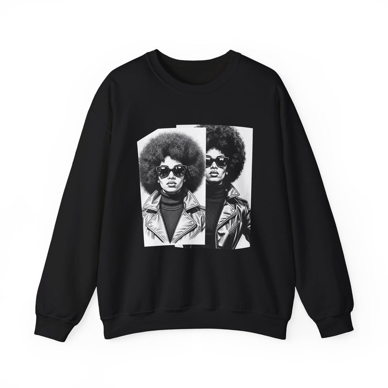 70s Portrait Of Black Woman — African American Woman Pride Sweatshirt