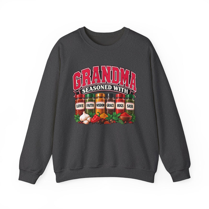 Grandma Seasoned With Love Faith Wisdom Grace Sass — Sweatshirt