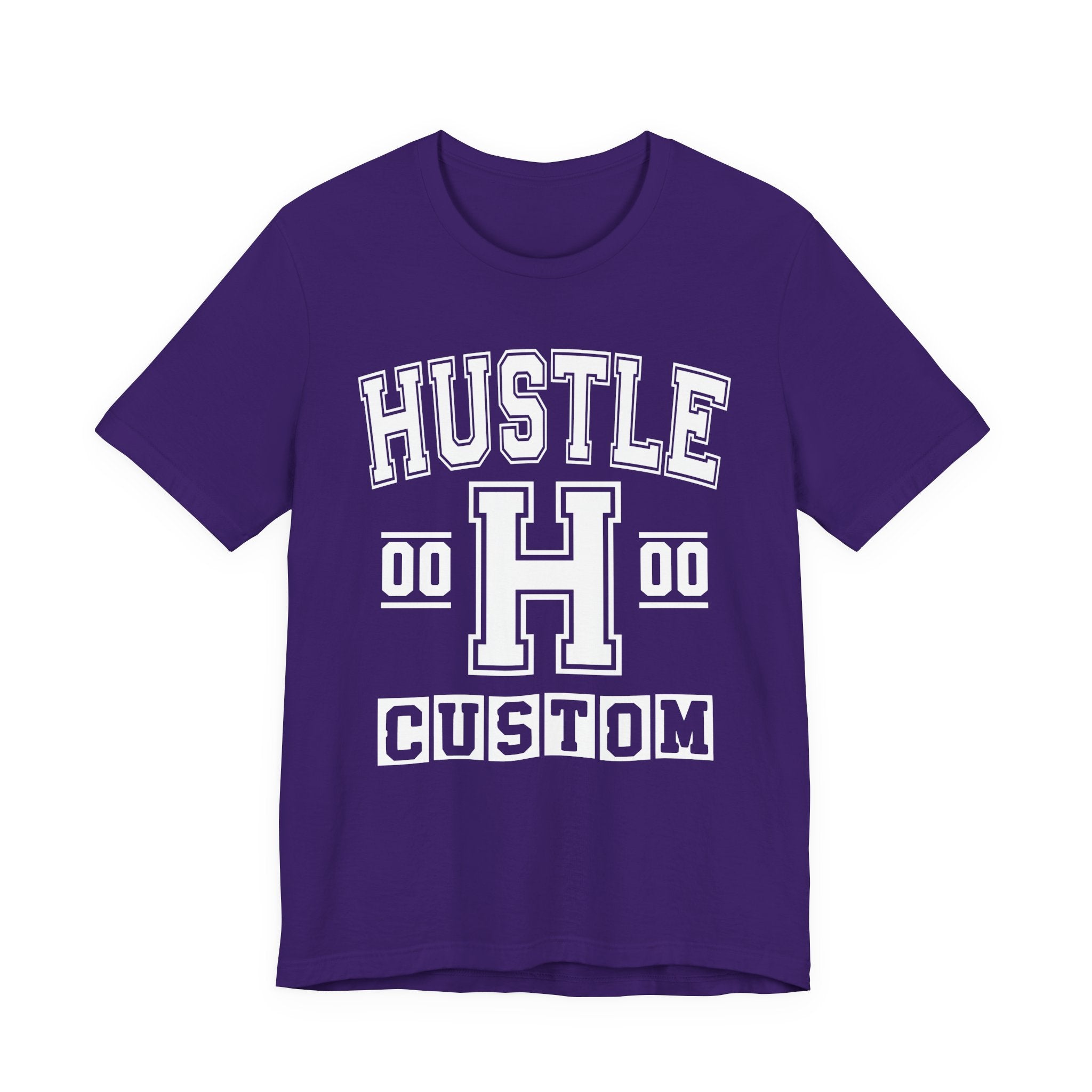 Custom Hustle Varsity Tee Shirt — Customize Birthday Day/Month/Year - Customize Season/nation/Society
