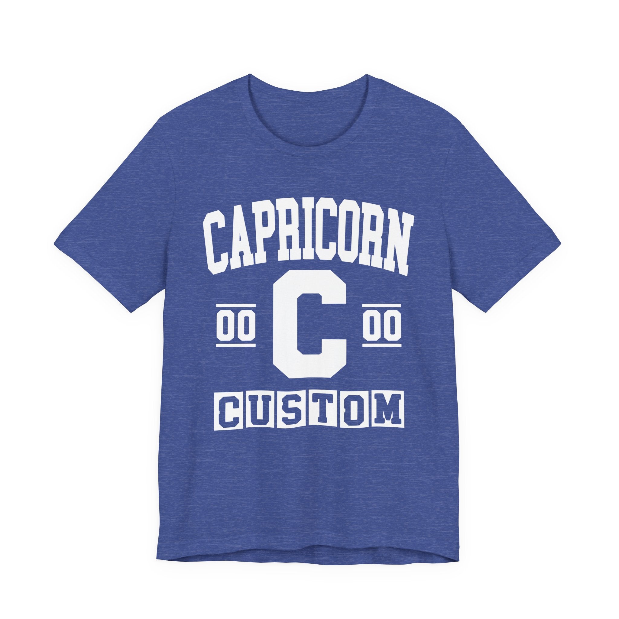 Custom Capricorn Varsity Tee Shirt — Customize Birthday Day/Month/Year - Customize Season/nation/Society