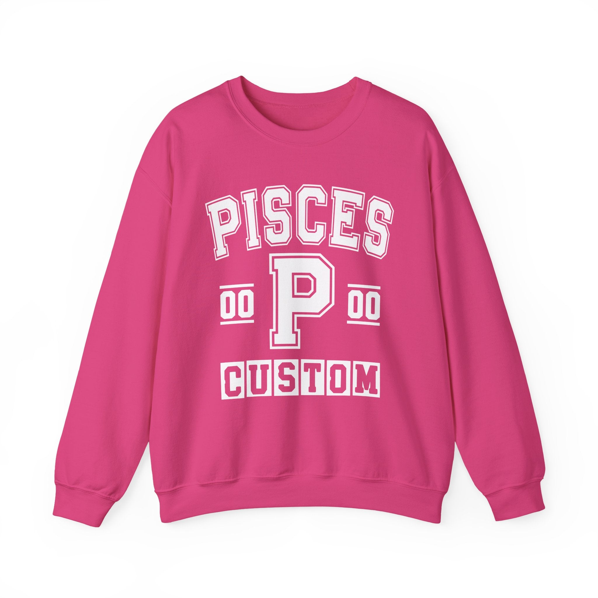 Custom Pisces Varsity Sweatshirt - Customize Birthday Day/Month/Year - Customize Gemini Season/Nation