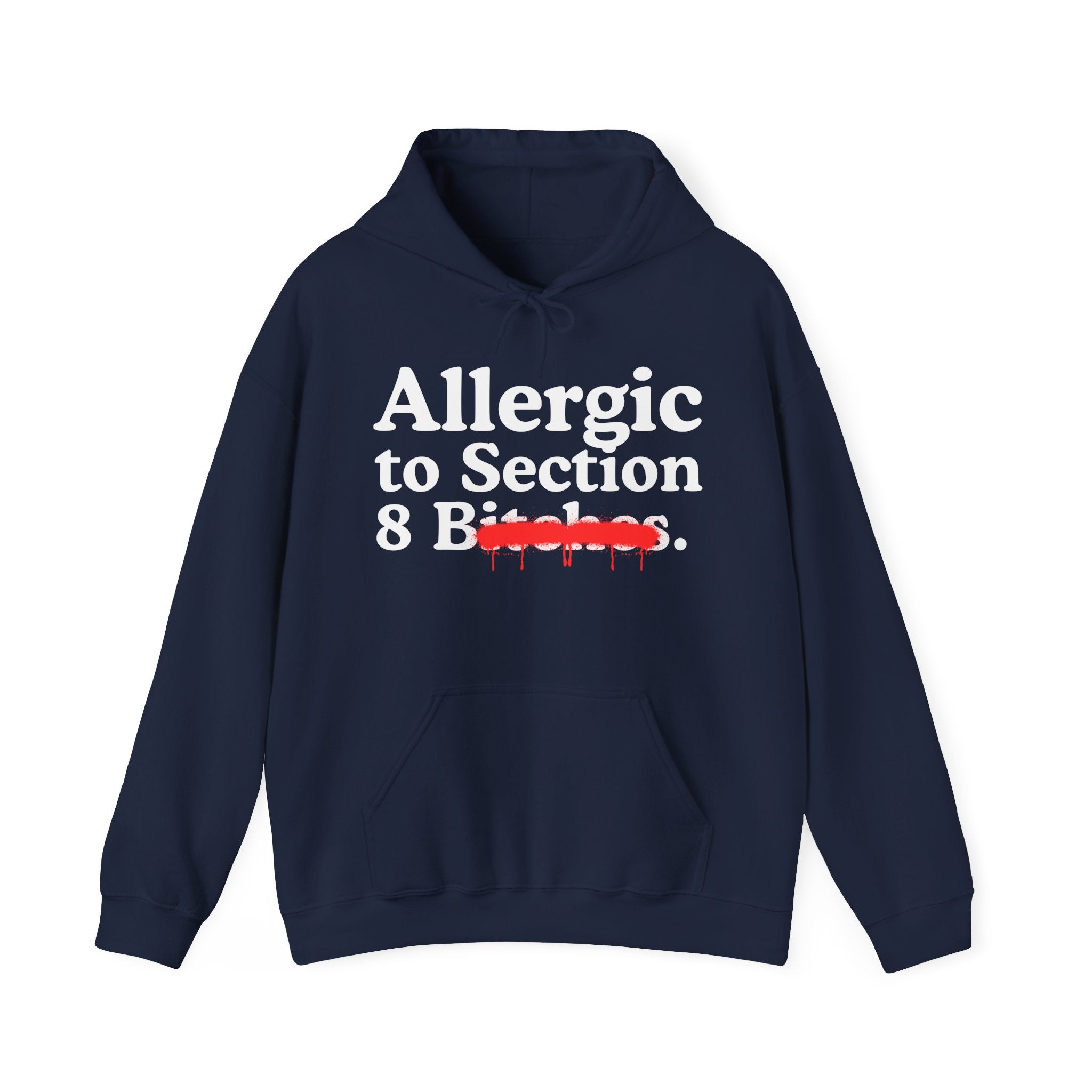 Allergic To Section 8 Bitches — Sarcastic Sassy Statement Hoodie