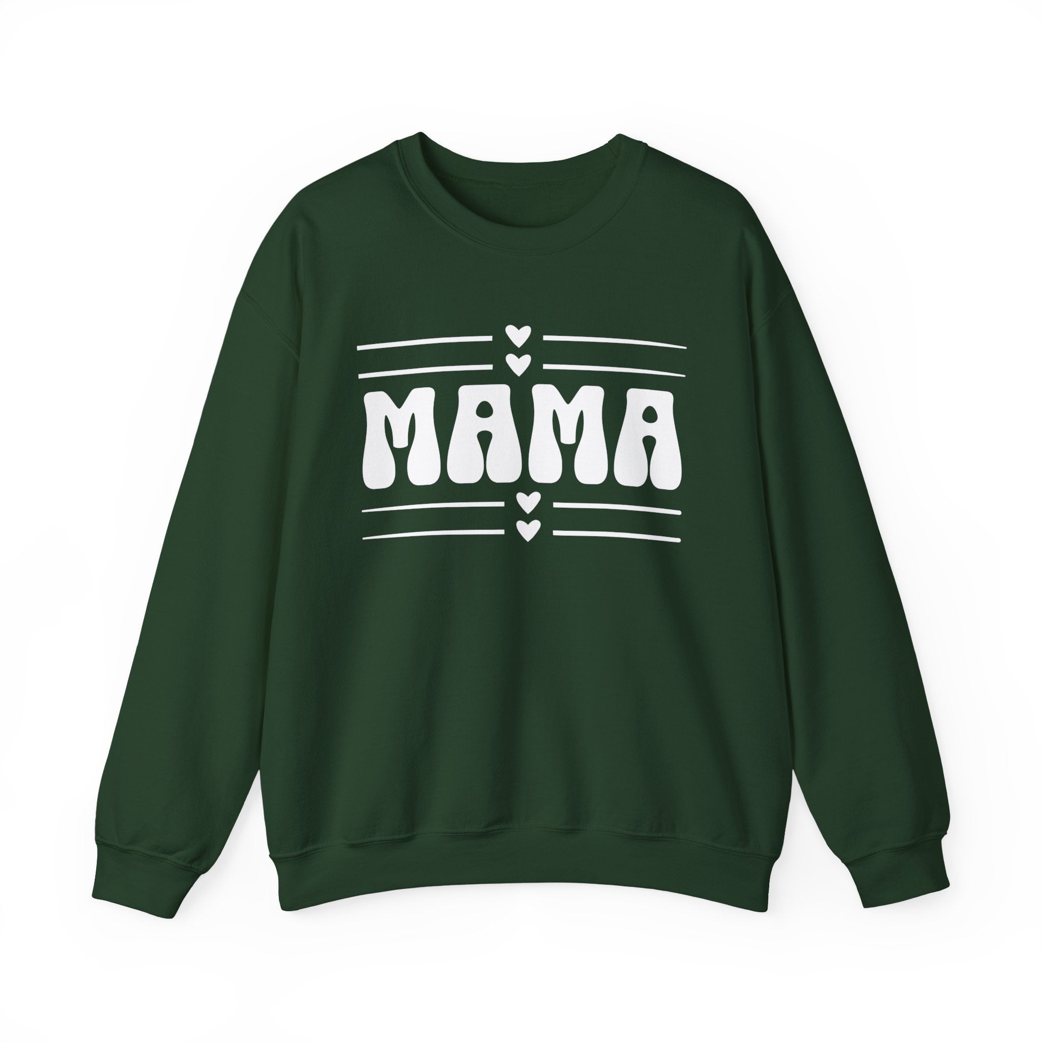 Mama Crewneck Sweatshirt — Retro Hearts Mother's Day Gift