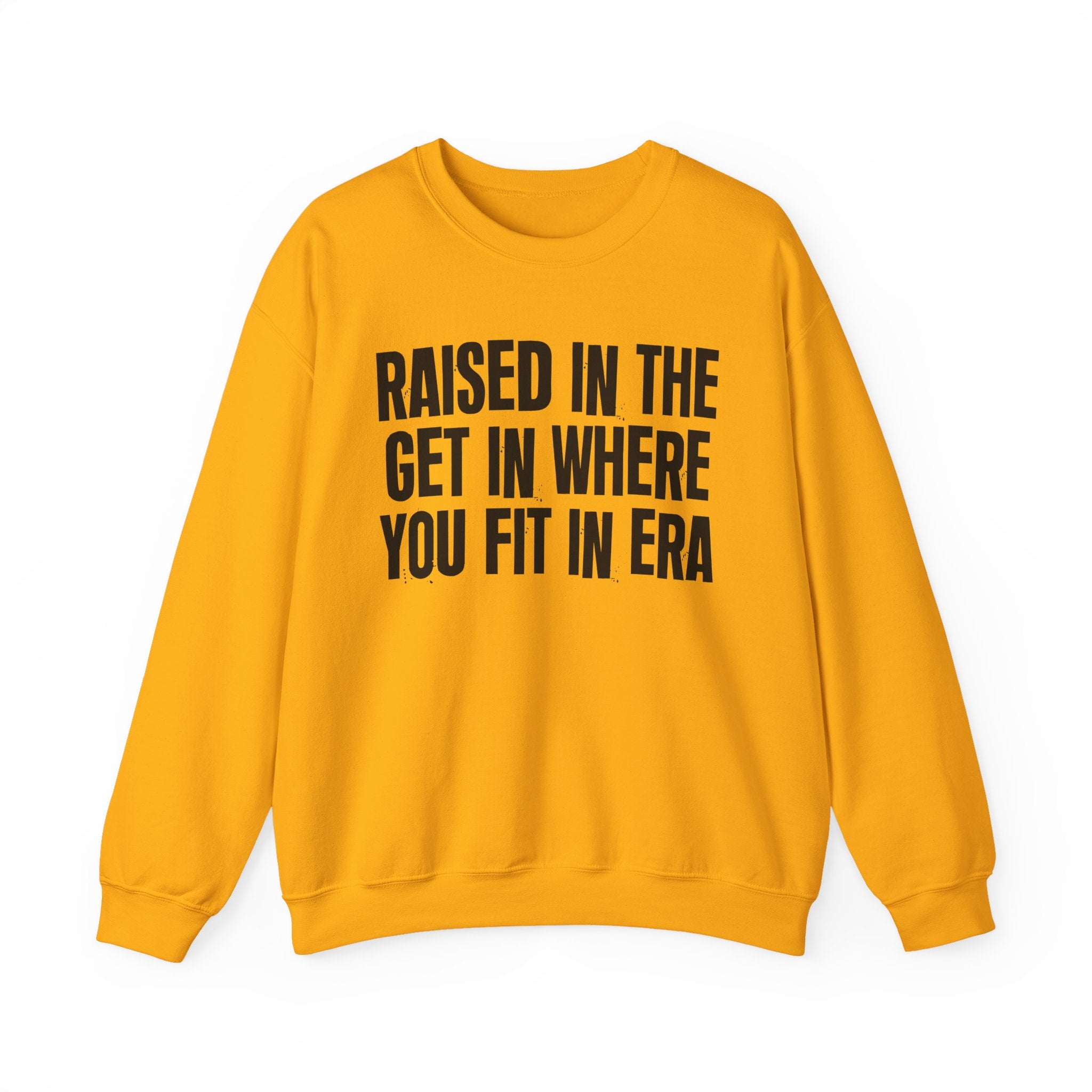 Raised In The Get In Where You Fit In Era - Funny Back In The Day Statement Sweatshirt