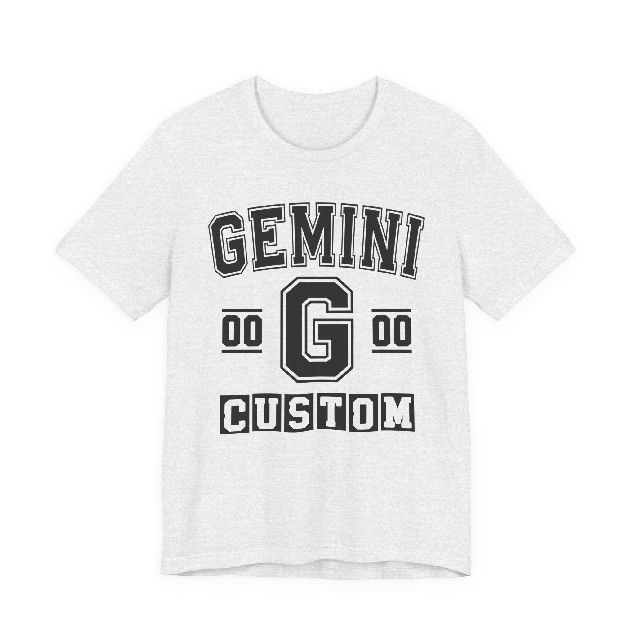 Custom Gemini Varsity Tee Shirt — Customize Birthday Day/Month/Year - Customize Season/nation/Society