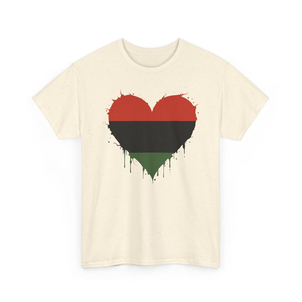 African African Red Black Green Heritage Colors Heart — T-Shirt