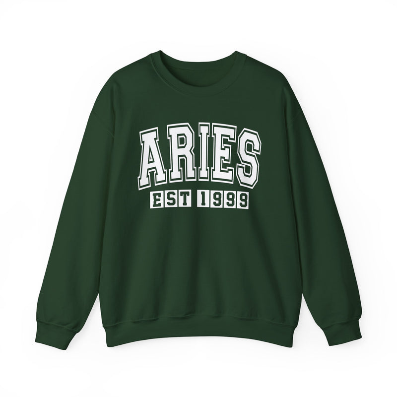 Aries (EST YEAR) Personalization — Zodiac Graphic Sweatshirt