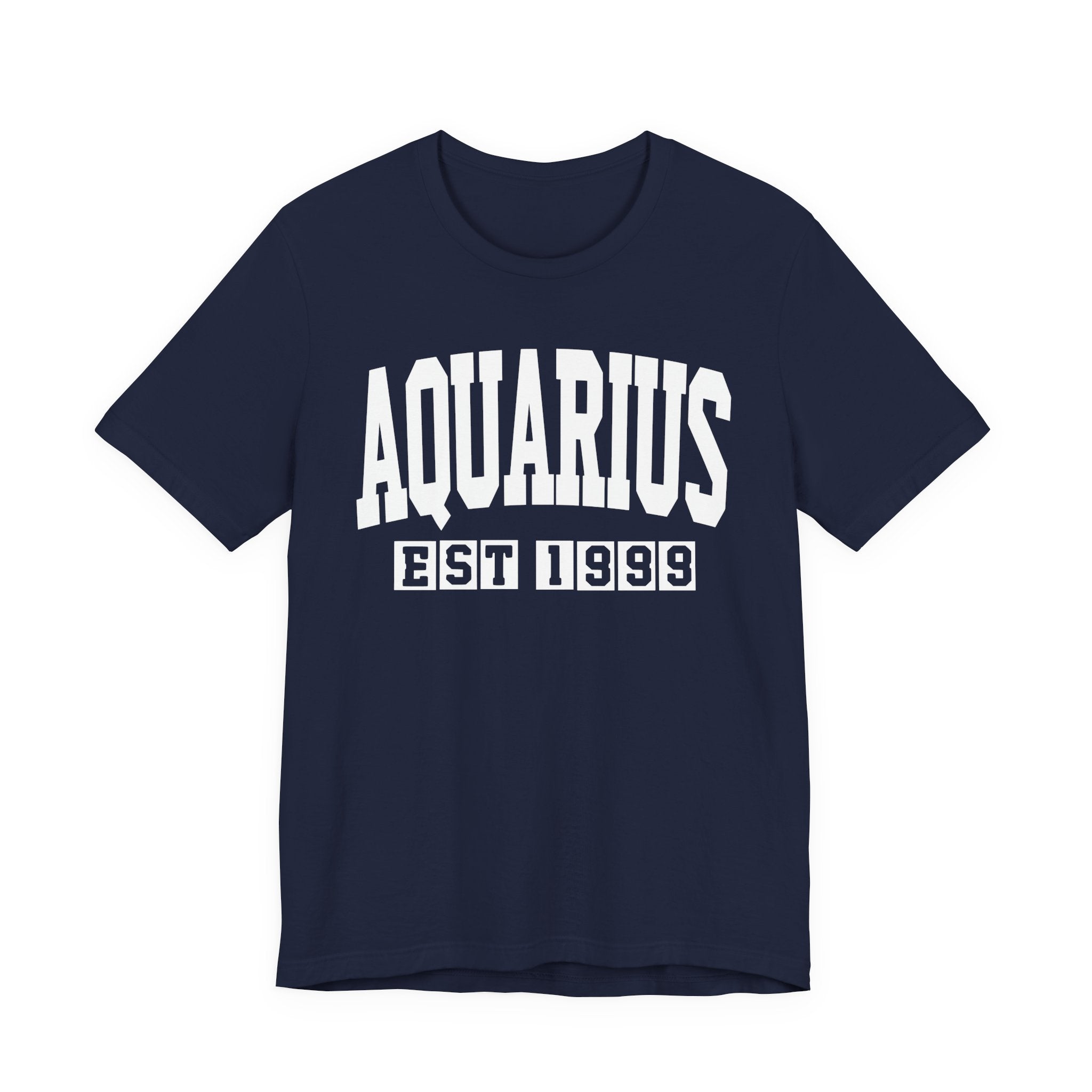 Aquarius EST (YEAR) Personalization — Zodiac Birthday Tee Shirt