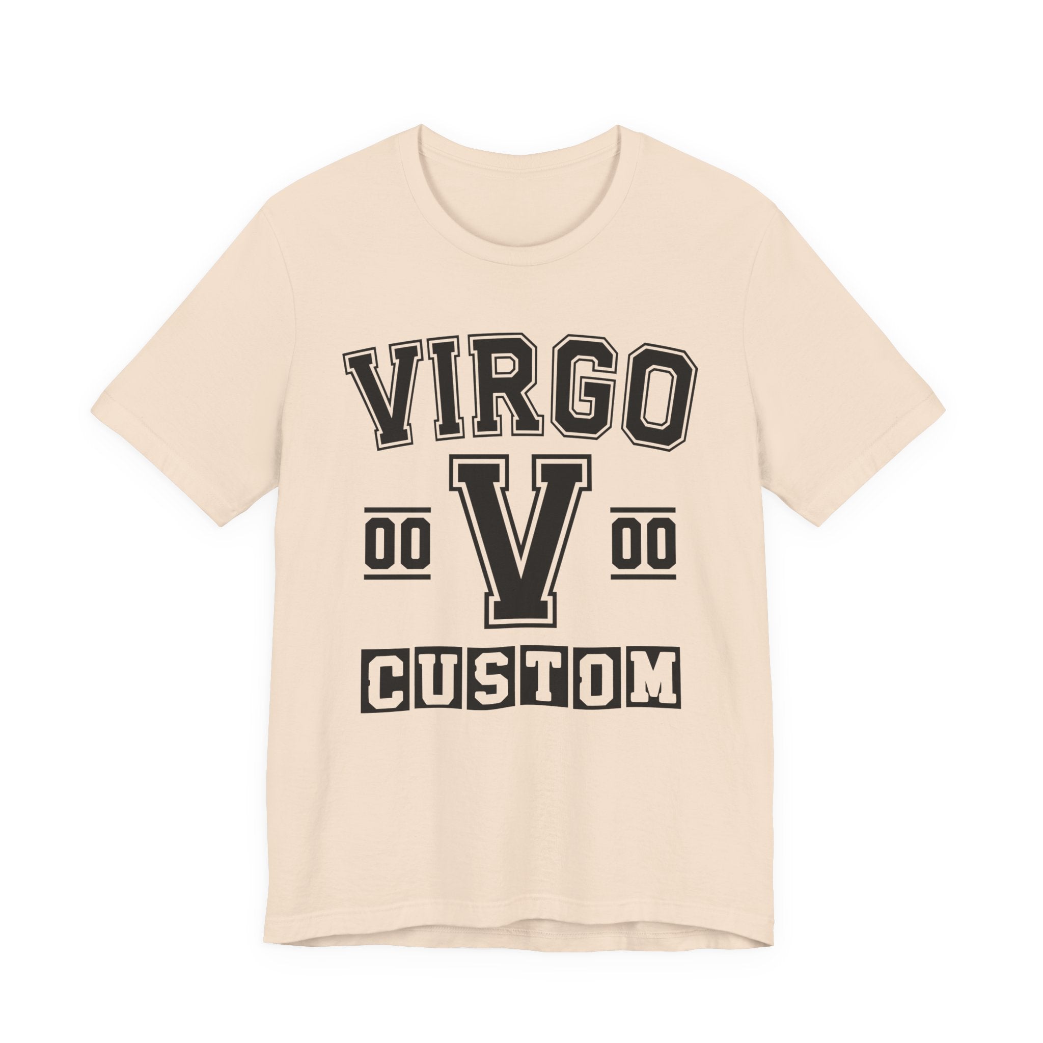 Custom Virgo Varsity Tee Shirt — Customize Birthday Day/Month/Year - Customize Season/nation/Society