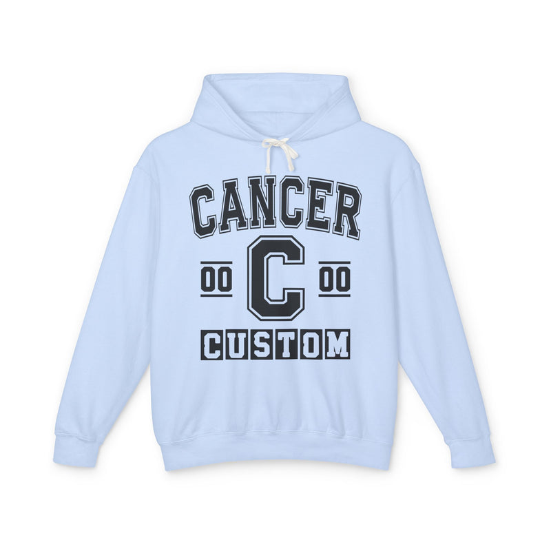 Custom Cancer Varsity Hoodie — Customize Birthday Day/Month/Year — Customize Gemini Season/Nation