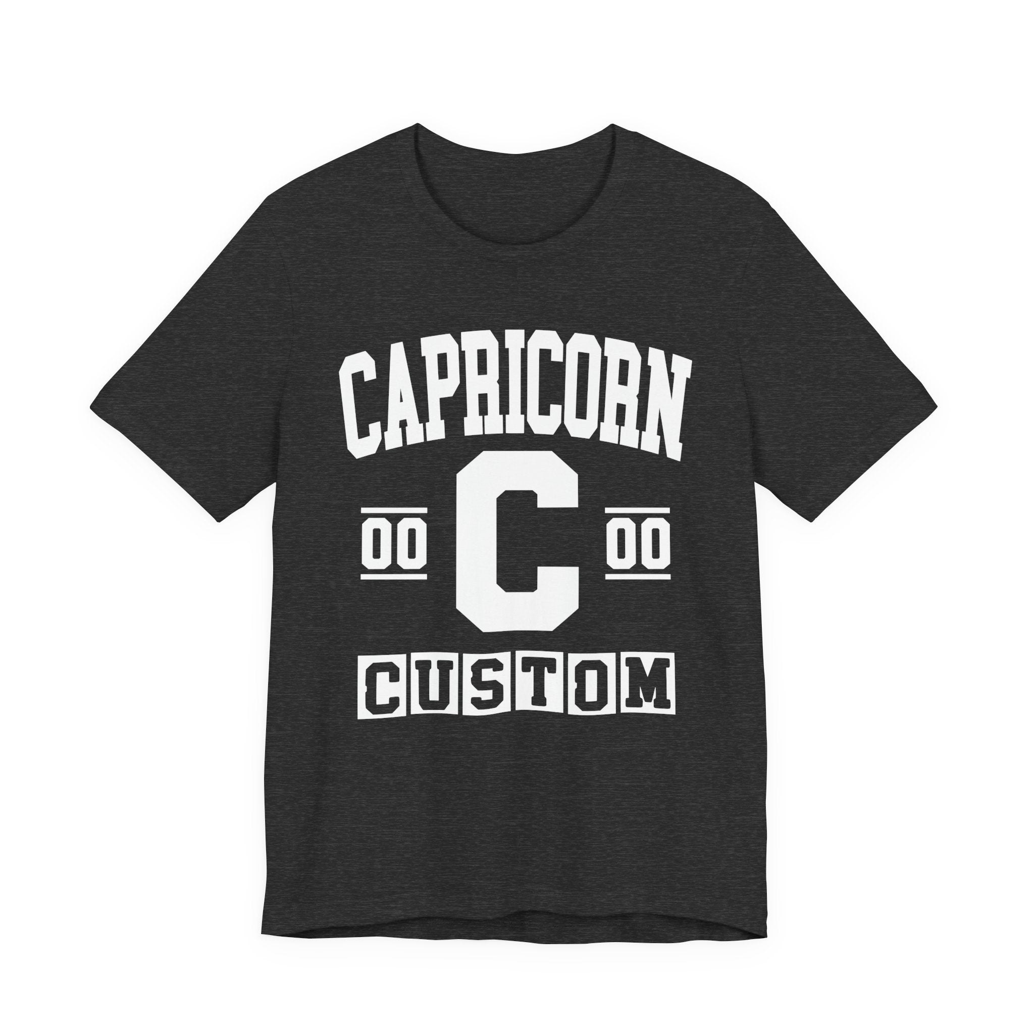 Custom Capricorn Varsity Tee Shirt — Customize Birthday Day/Month/Year - Customize Season/nation/Society