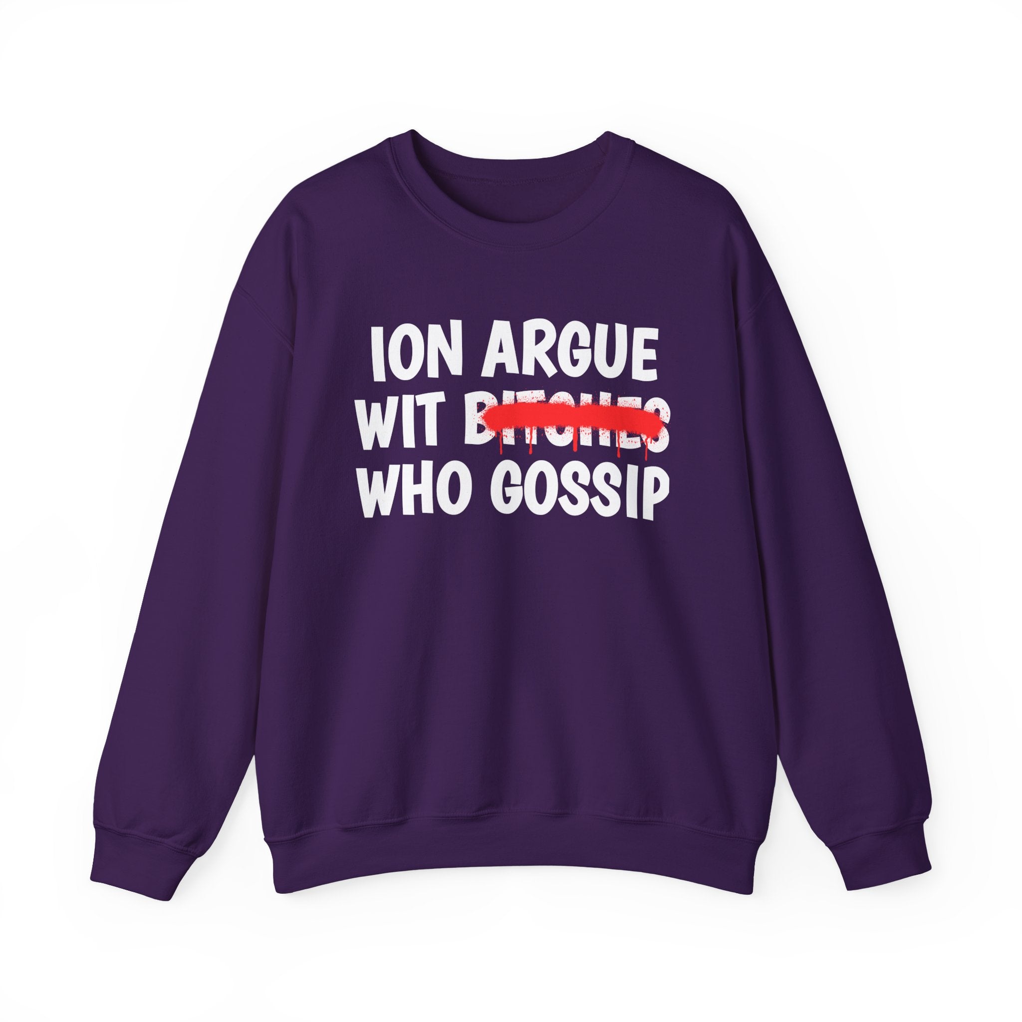 ION (I Don't) Argue Wit  Bitches Who Gossip — Funny Statement Sweatshirt