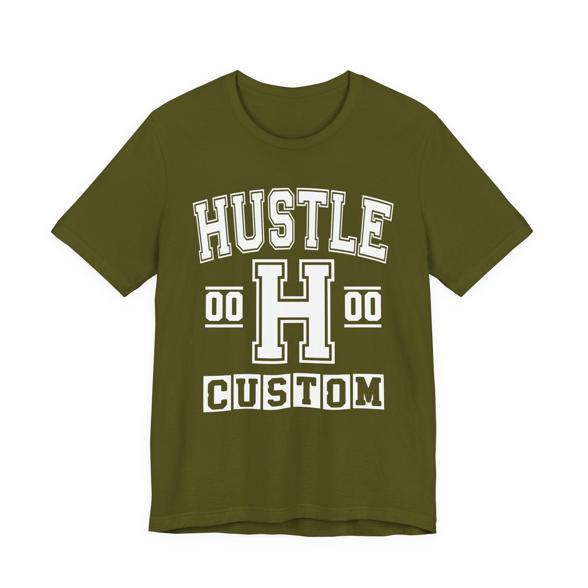 Custom Hustle Varsity Tee Shirt — Customize Birthday Day/Month/Year - Customize Season/nation/Society