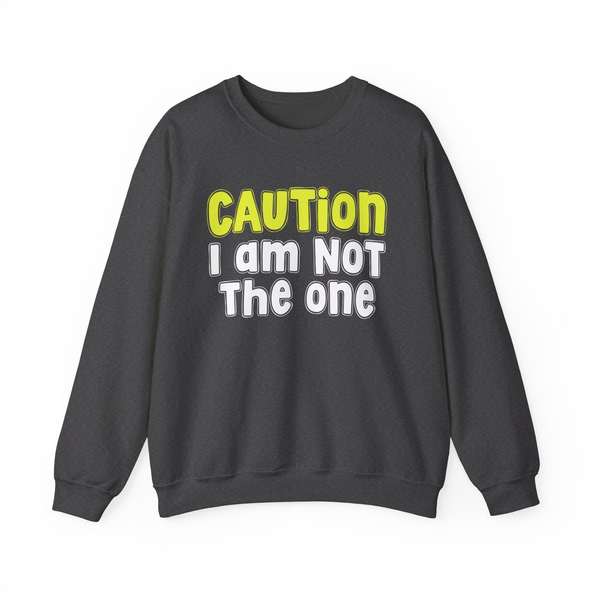 Caution I Am Not The One － Playful Warning Statement Sweatshirt