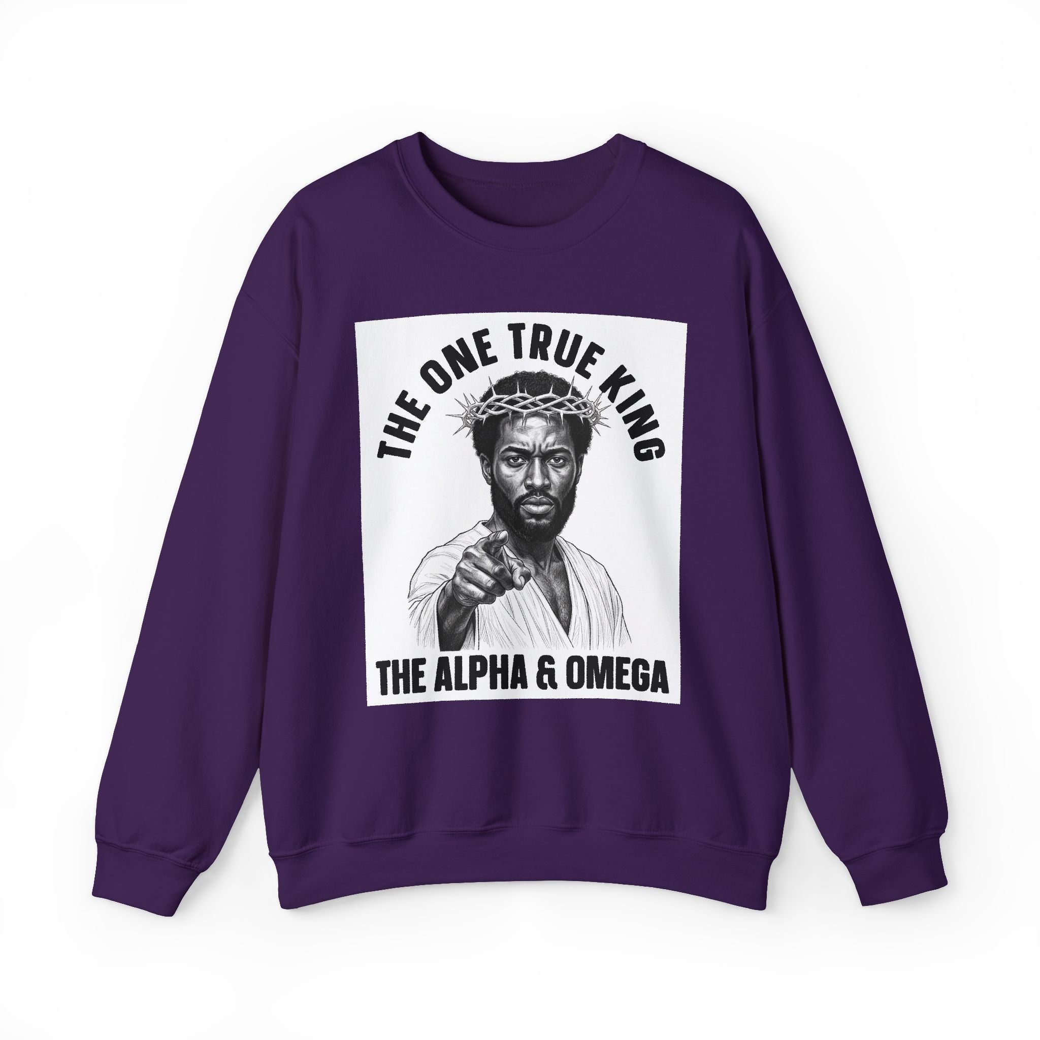 The One True King The Alpha & Omega (Black Jesus) — Sweatshirt