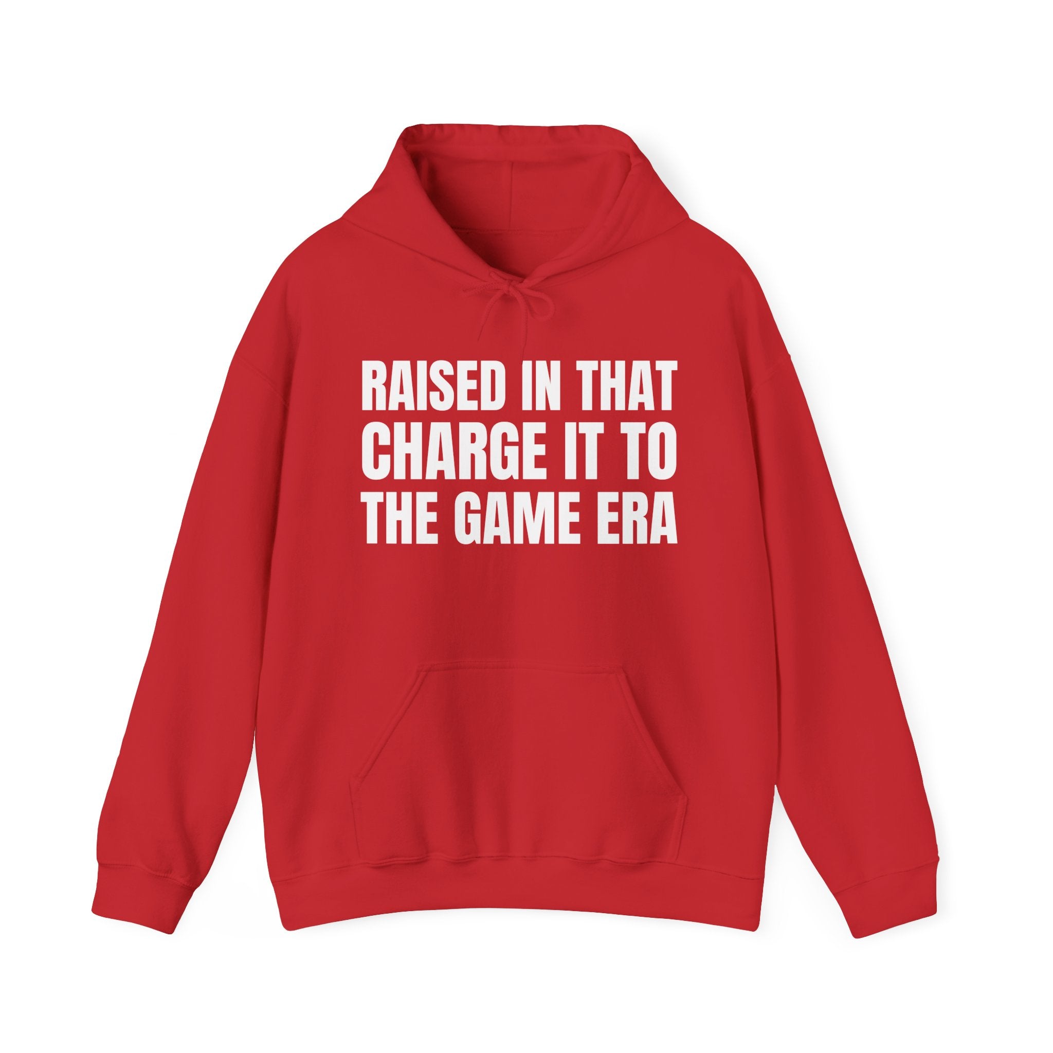 Raised In That Charge It To The Game Era - Hoodie -Graphic Pullover