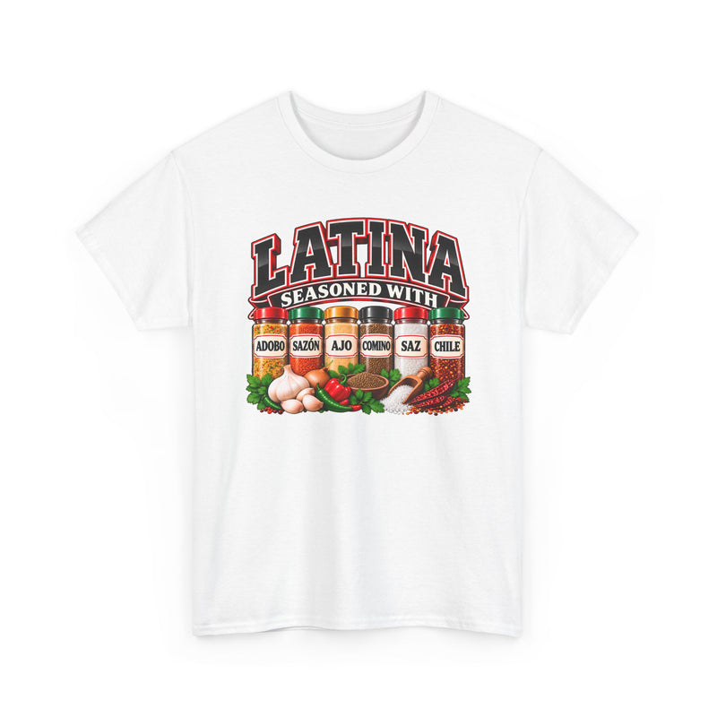 Latina Seasoned With Adobo Sazón Ajo Comino Saz Chile － T-Shirt