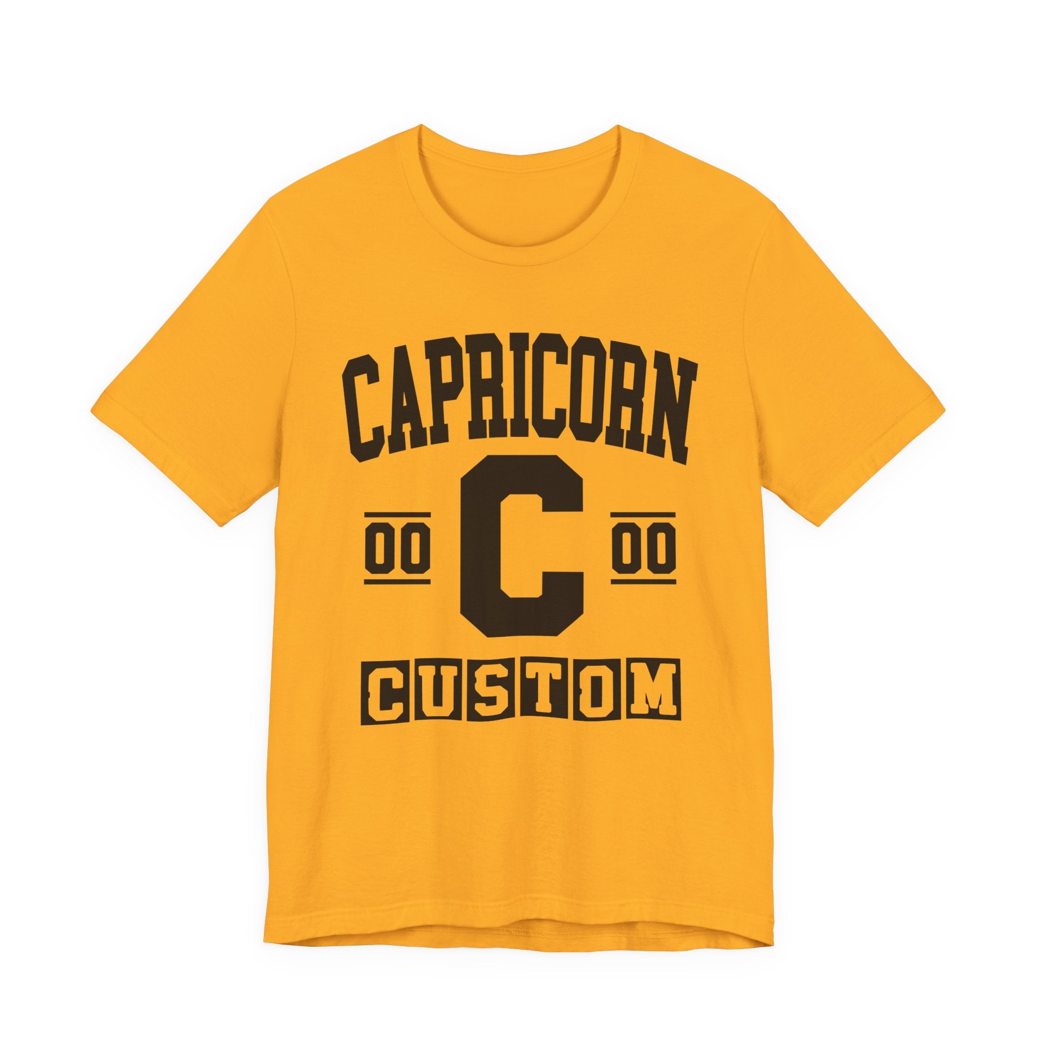 Custom Capricorn Varsity Tee Shirt — Customize Birthday Day/Month/Year - Customize Season/nation/Society