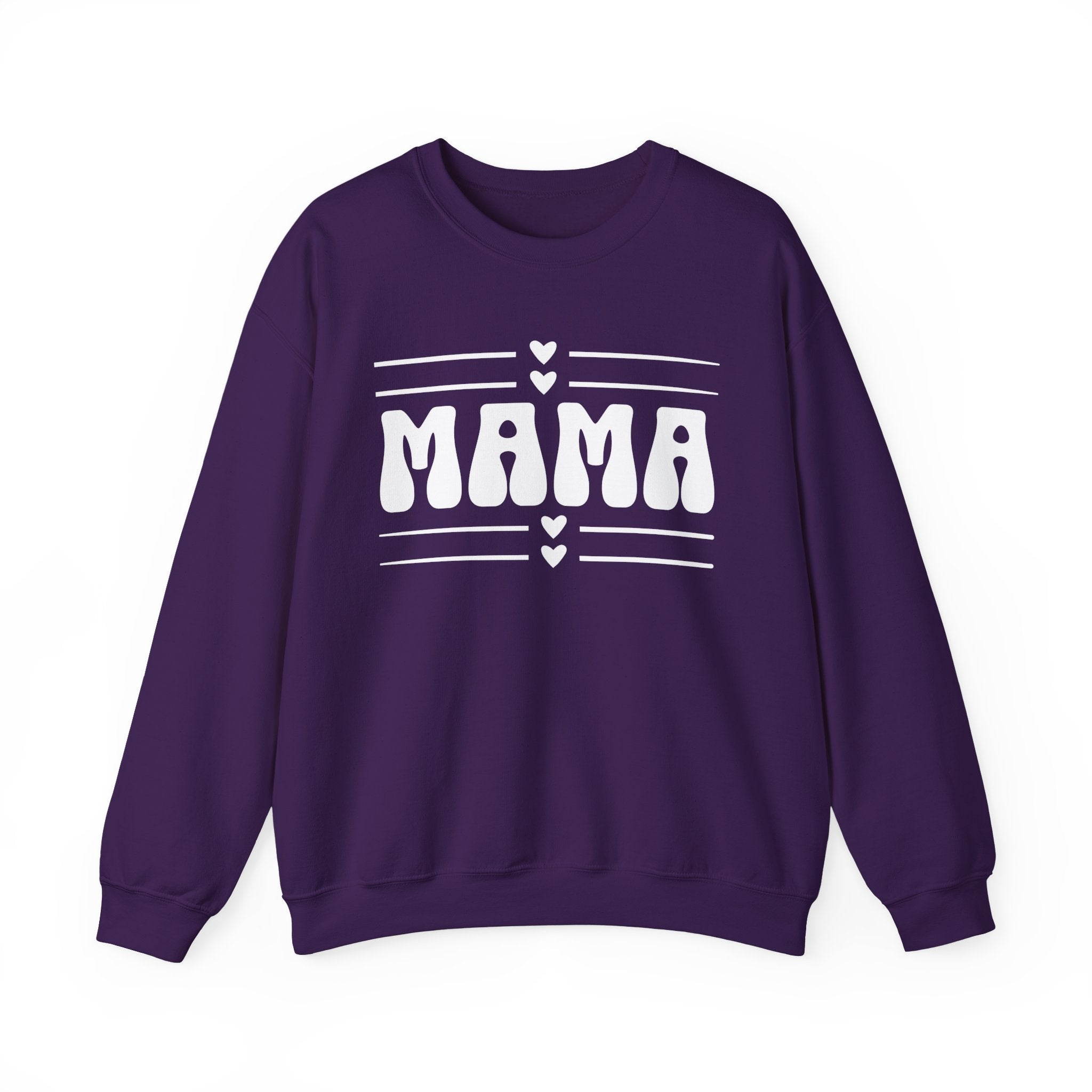 Mama Crewneck Sweatshirt — Retro Hearts Mother's Day Gift