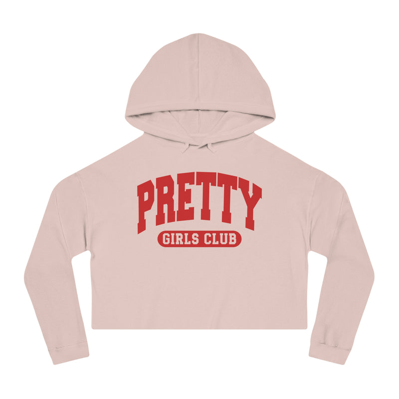 Pretty Girls Club — Retro Collegiate Crop Top Hoodie