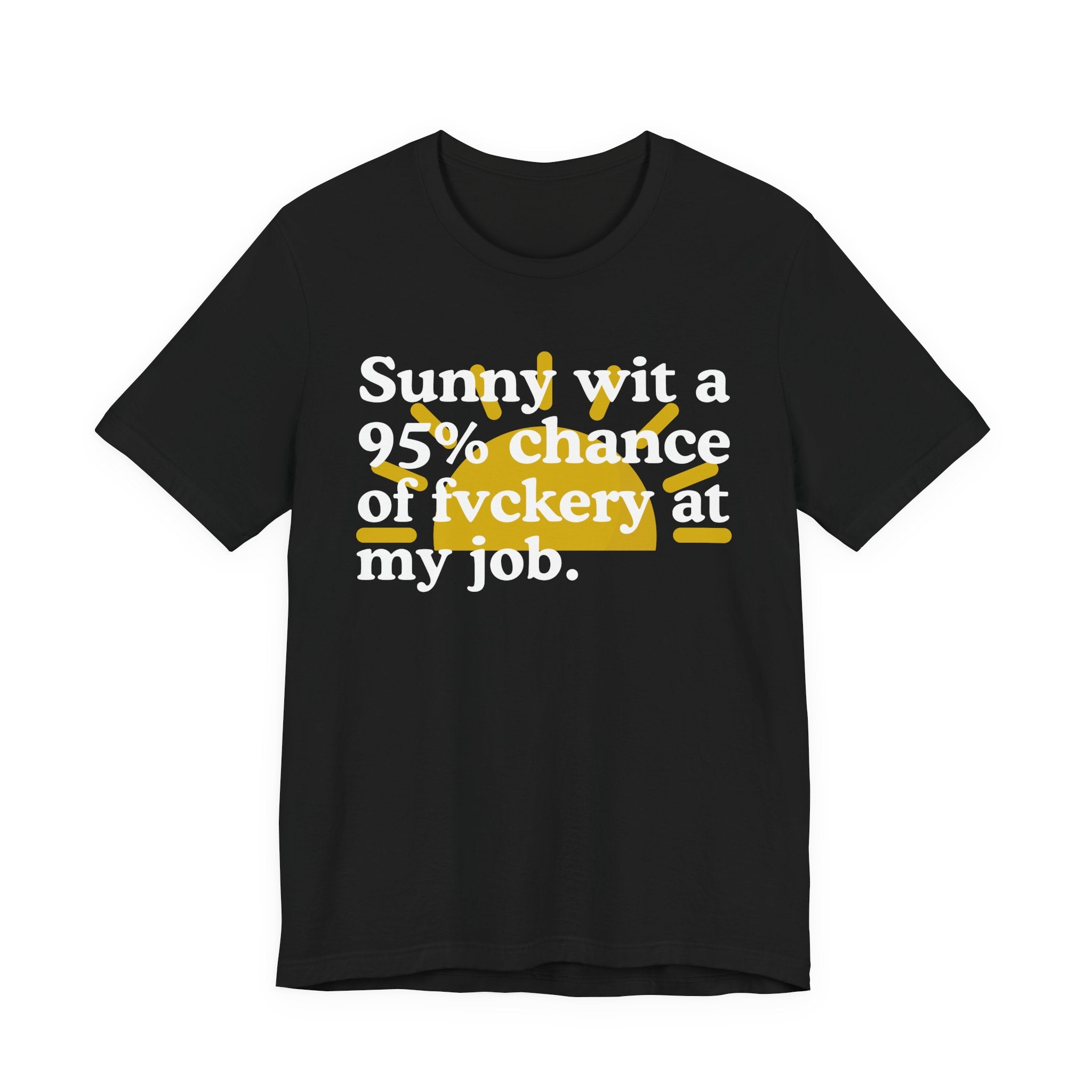 Sunny Wit A 95% Chance Of Bullshit At My Job — Funny Statement T-Shirt