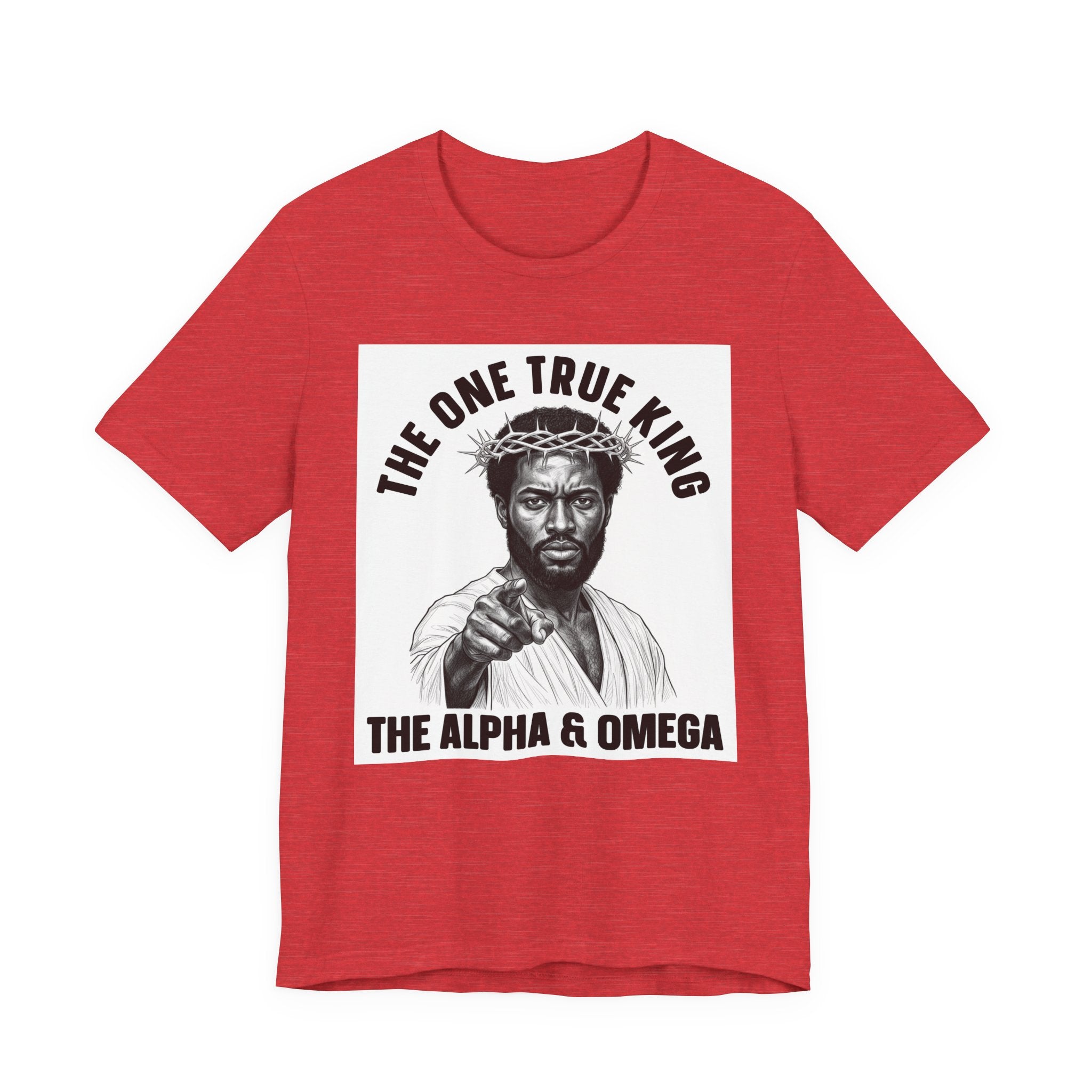 The One True King The Alpha & Omega (Black Jesus)  T-Shirt
