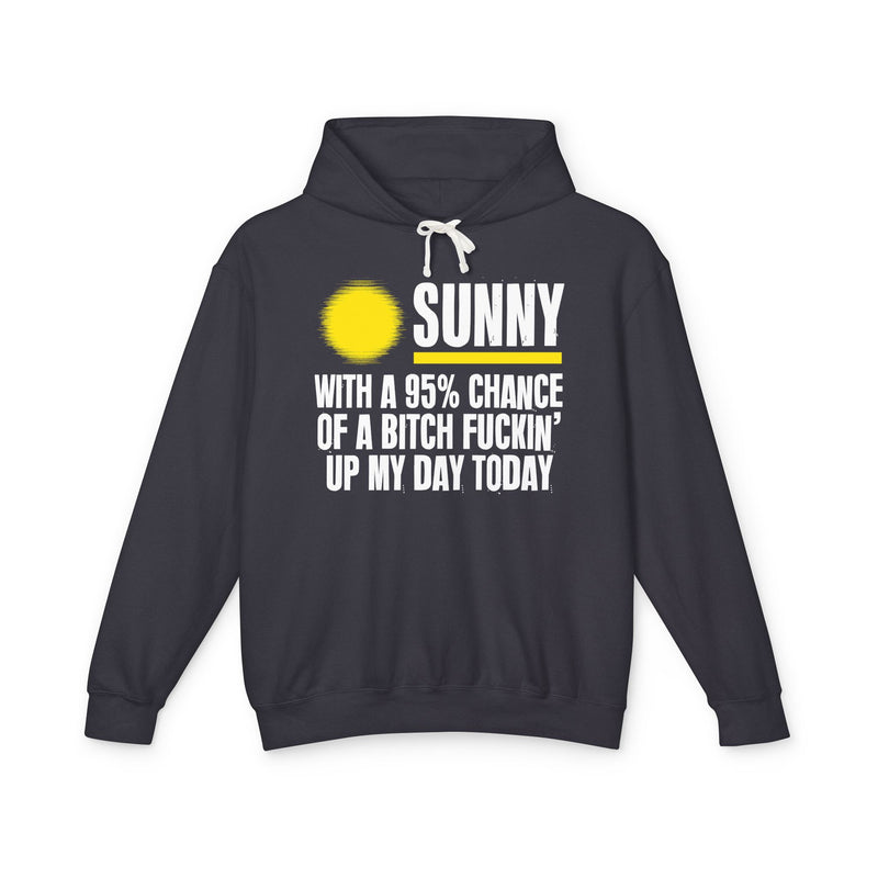 Sunny With A 95% Chance Of A Bitch Fuckin' Up My Day Today － Funny Weather Forecast Hoodie