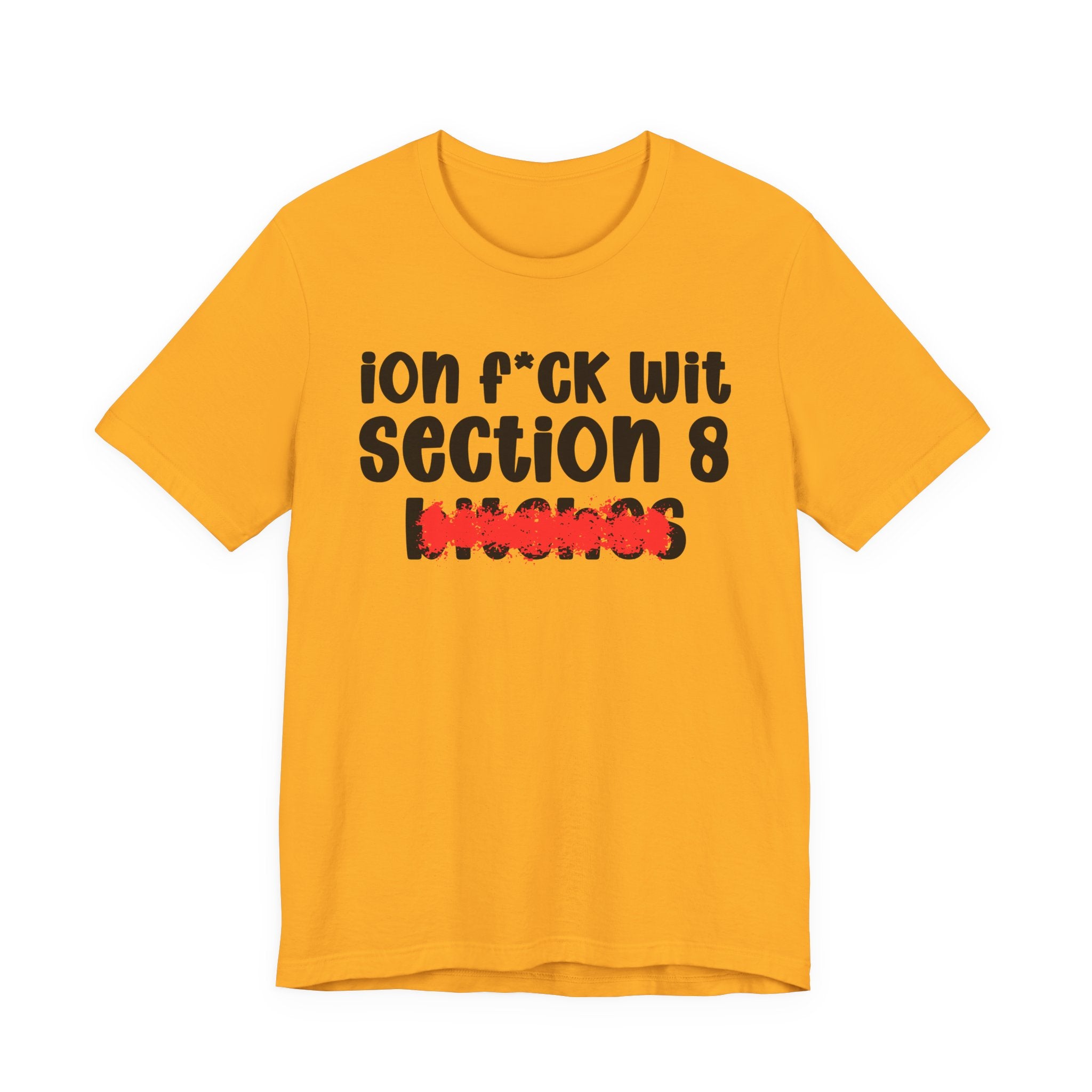 ION (I Don't) FUCK WIT SECTION 8 BITCHES — Bold Sarcastic Graphic T-Shirt
