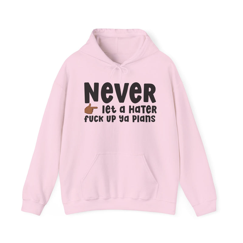 Never Let A Hater Fuck Up Ya Plans  —  Serious Declaration Hoodie