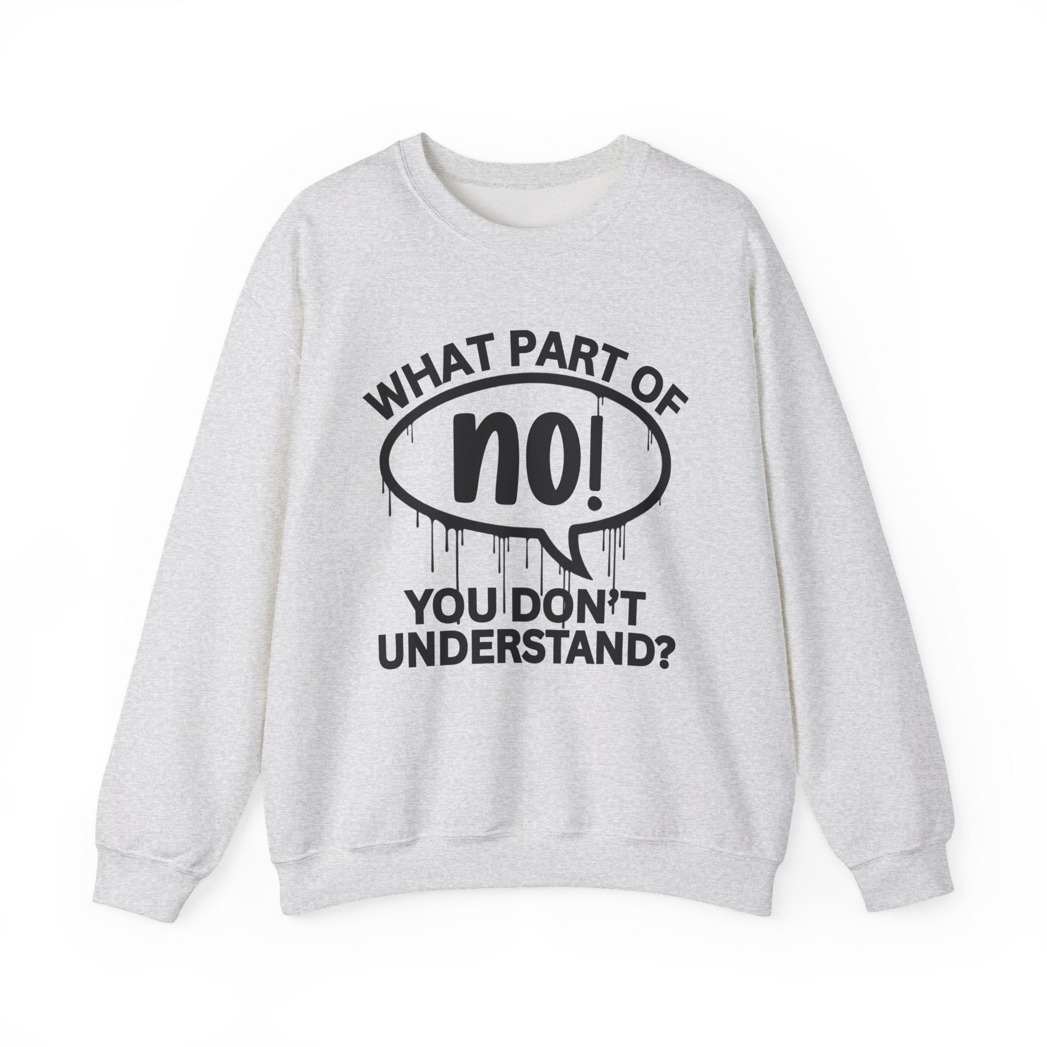 What Part of NO You Don’t Understand? Witty Sweatshirt
