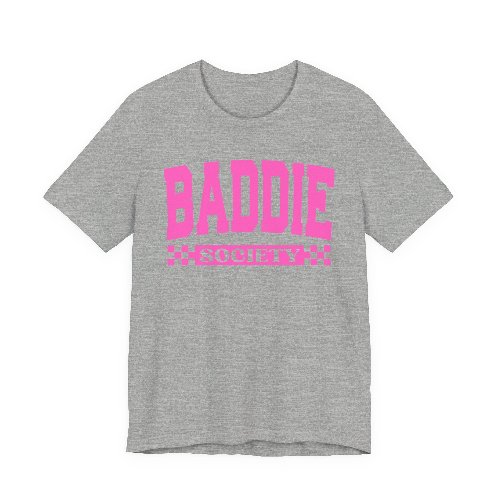 Baddie Society - Pink Varsity Statement T-Shirt