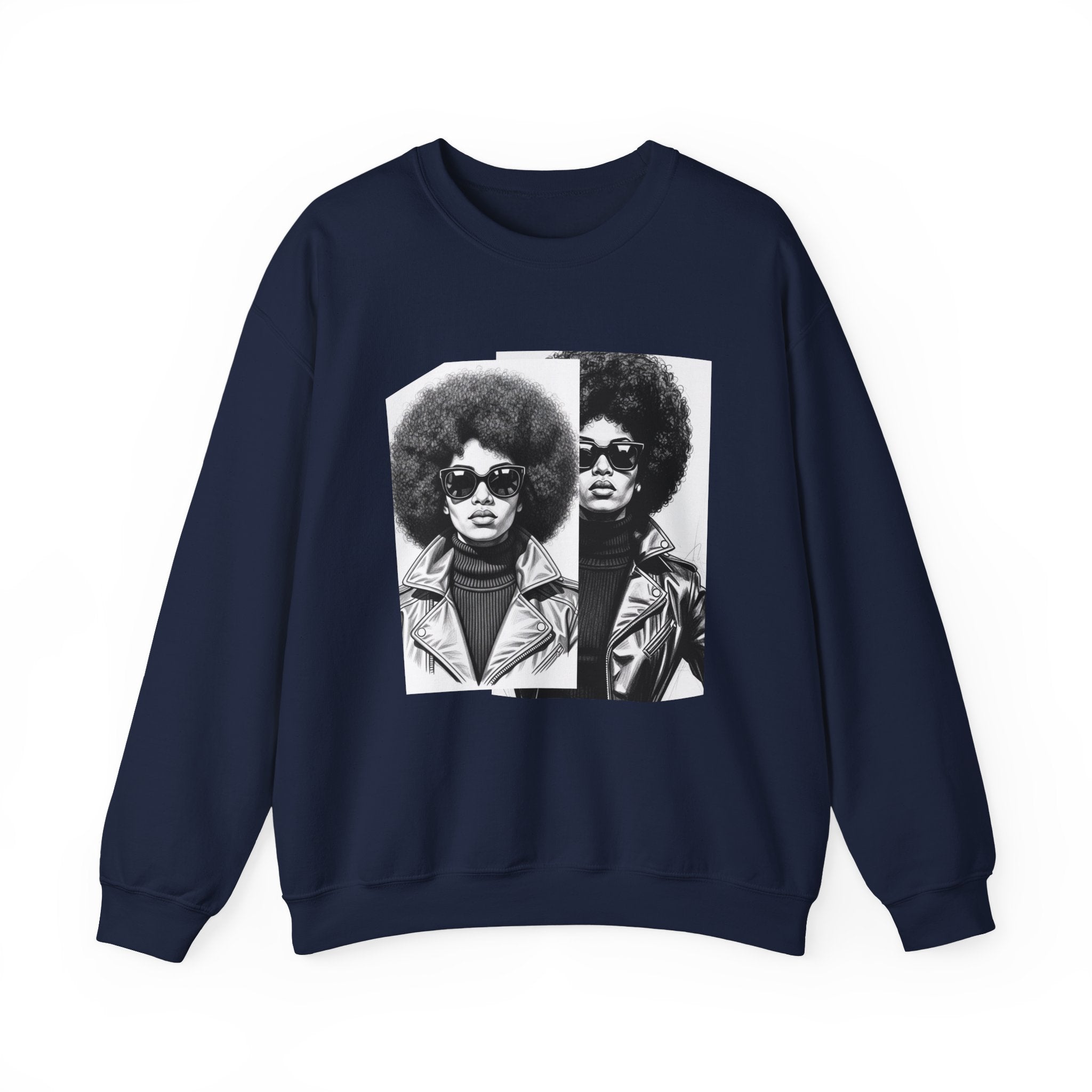 70s Portrait Of Black Woman - African American Woman Pride Sweatshirt