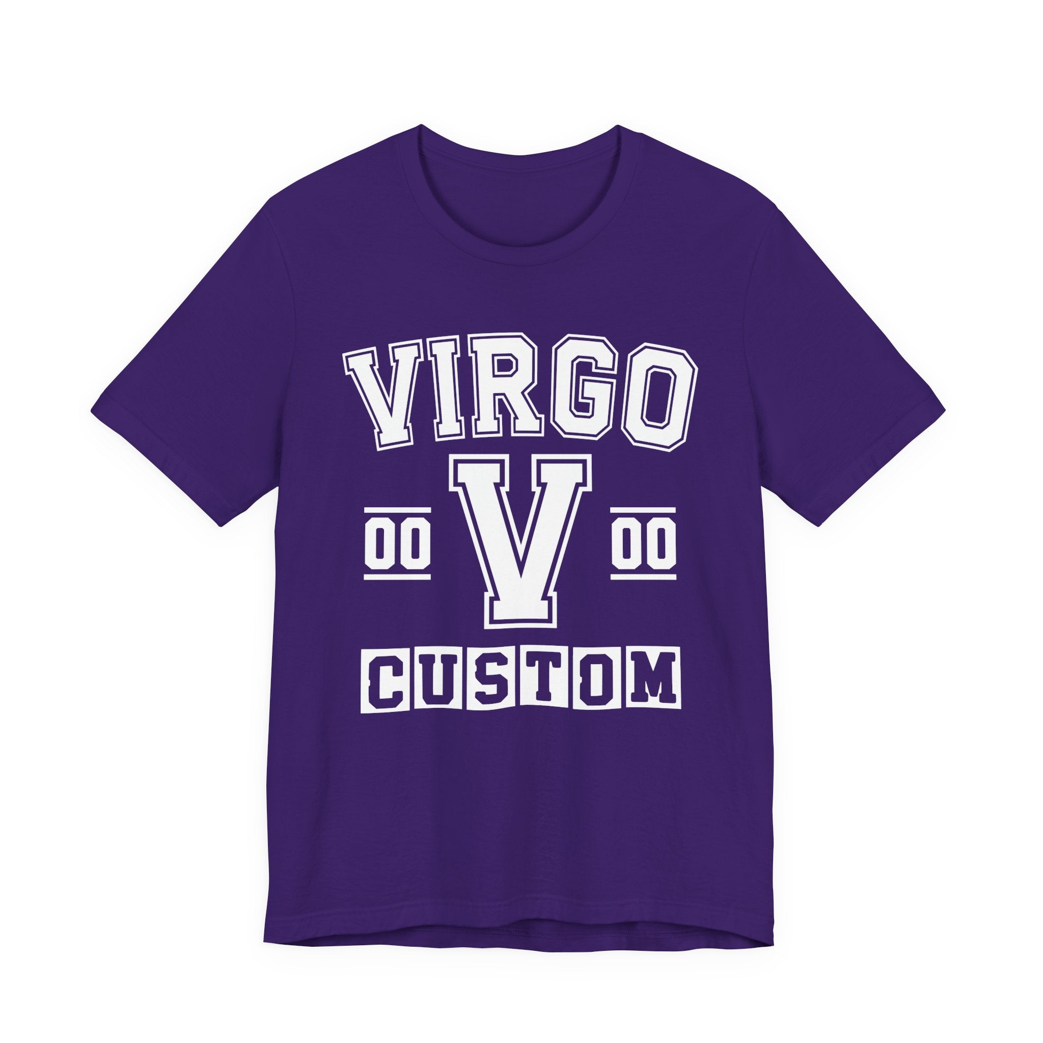 Custom Virgo Varsity Tee Shirt — Customize Birthday Day/Month/Year - Customize Season/nation/Society