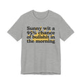 Sunny wit a 95% chance of bullshit in the Morning -  Funny Weather Forecast T-Shirt
