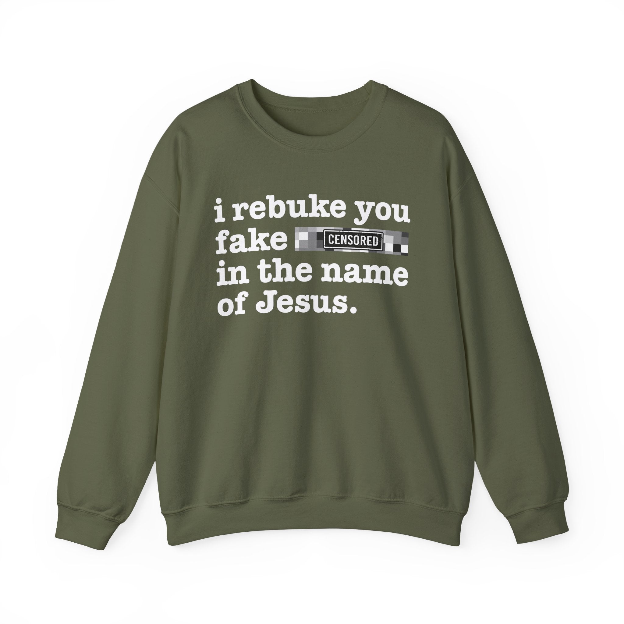 I rebuke you Fake Bitches in the name of Jesus — Provocative Christian Sweatshirt