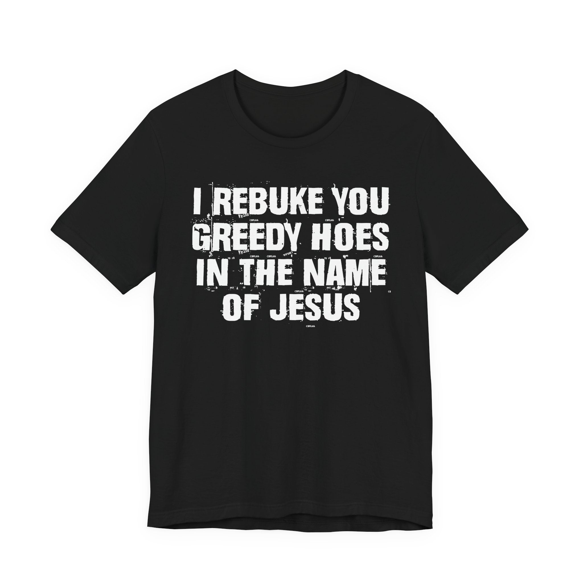 I Rebuke You Greedy Hoes in the Name of Jesus — Christian Humor T-Shirt