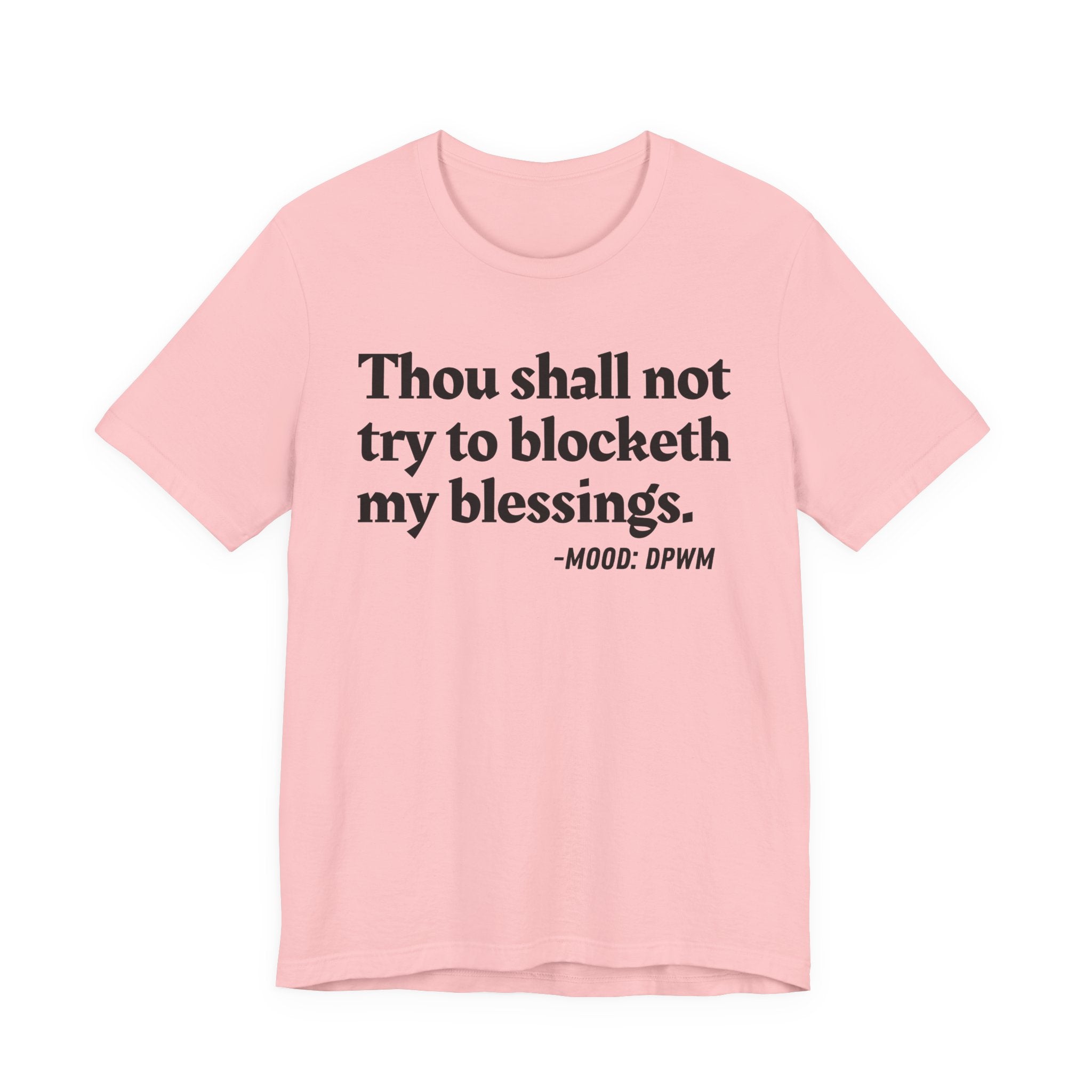 Thou Shall Not Try To Blocketh My Blessings — Funny Financial Humor T-Shirt