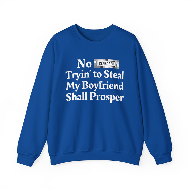 No Bitch Trying To Steal My Boyfriend Shall Prosper — Sweatshirt