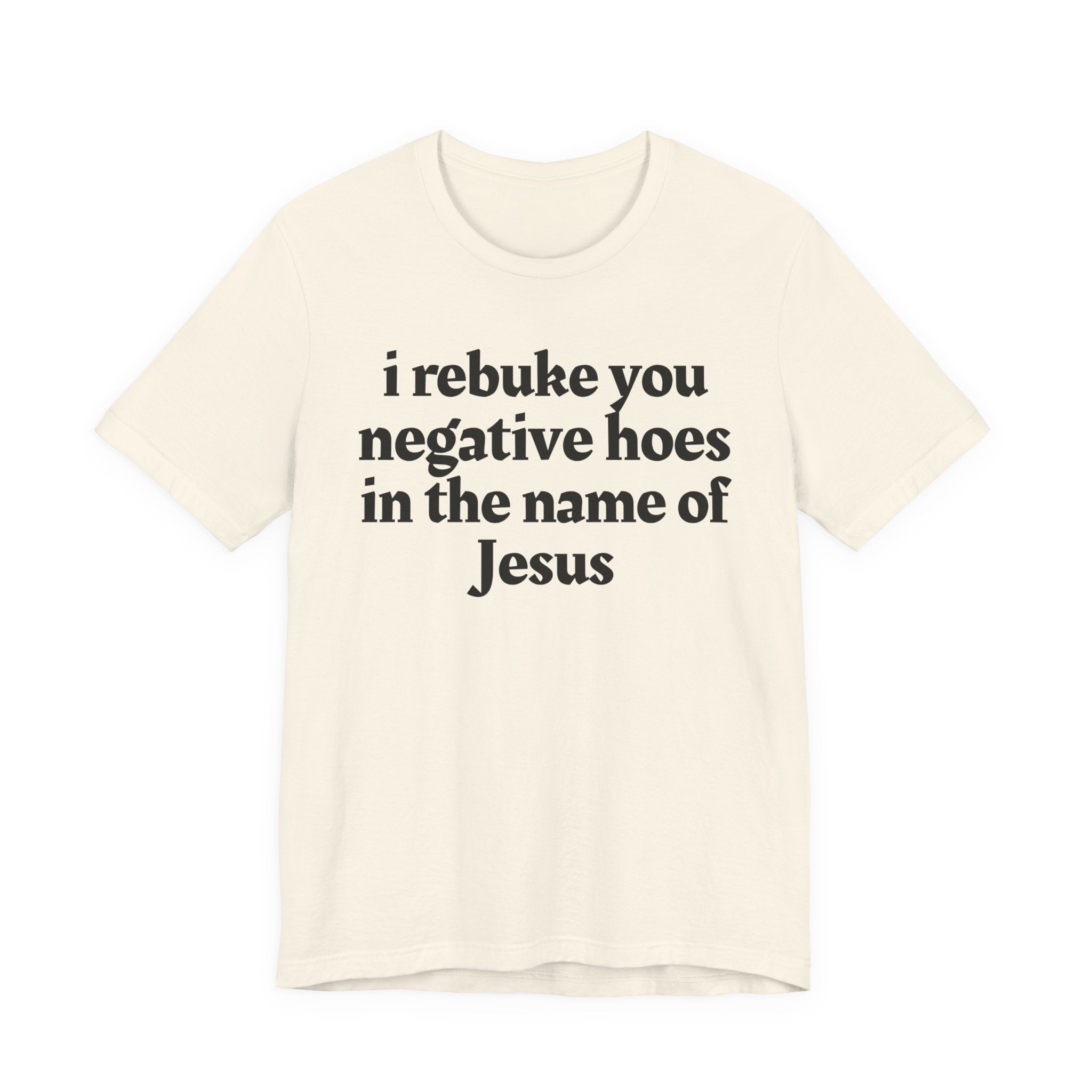 I Rebuke You Negative Hoes in the Name of Jesus — Christian Humor T-Shirt