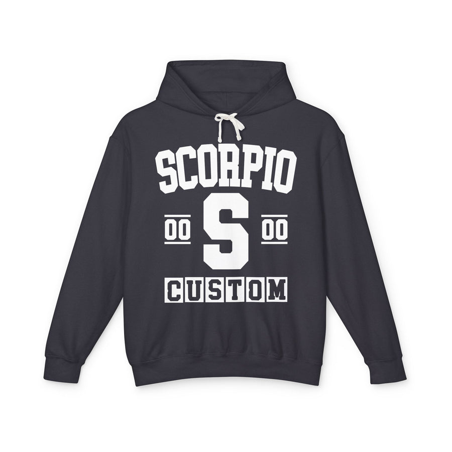 Custom Scorpio Varsity Hoodie — Customize Birthday Day/Month/Year — Customize Gemini Season/Nation